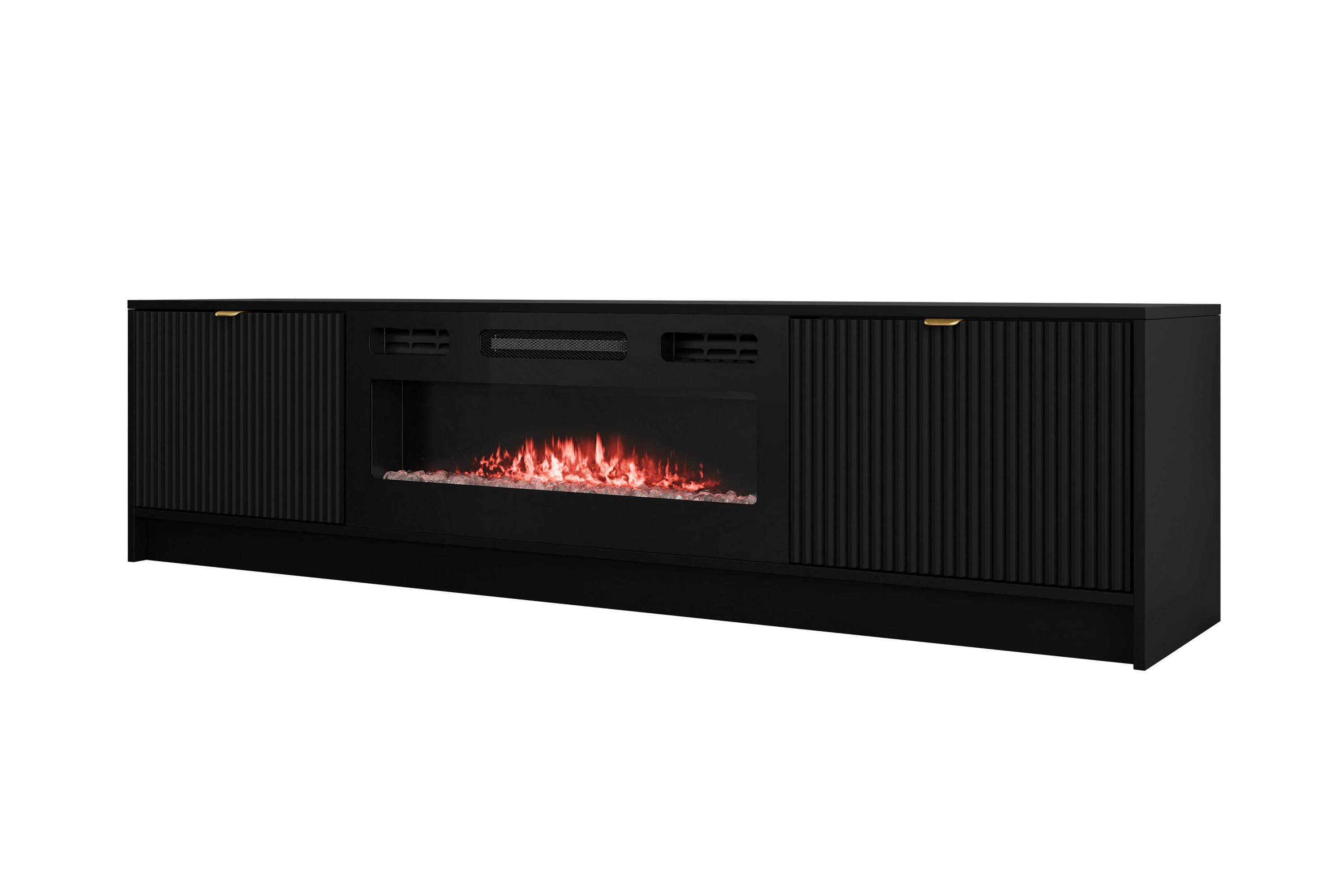 tv-bänk gudelia 182 cm - svart