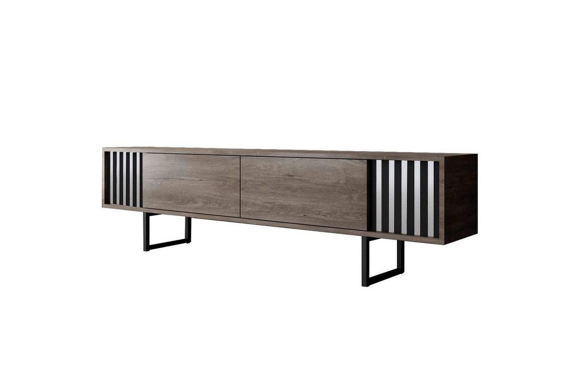 tv-bänk jeval valnöt / svart - valnöt / svart