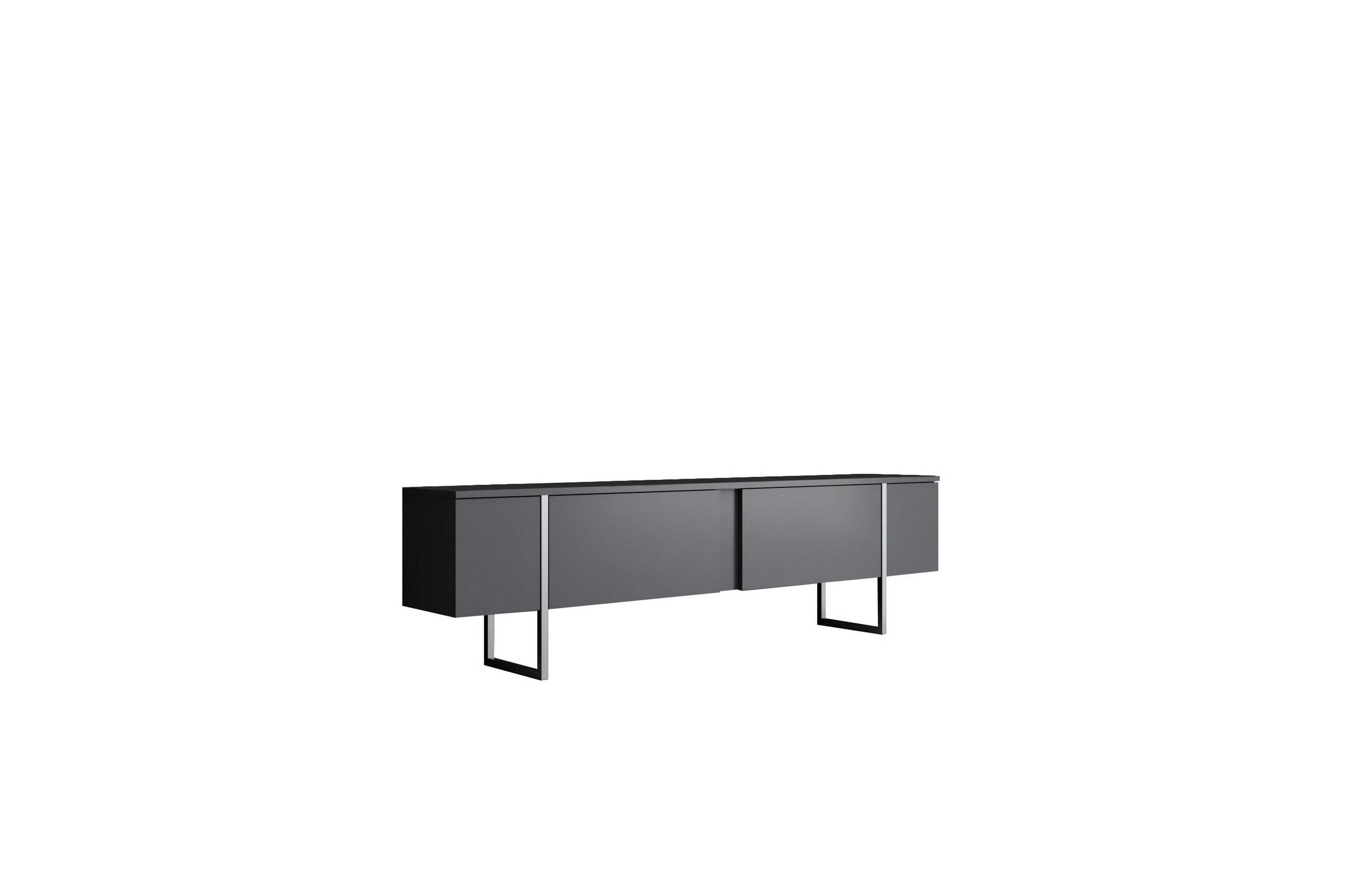Tv-bänk Luxe 180 cm Antracit/Silver