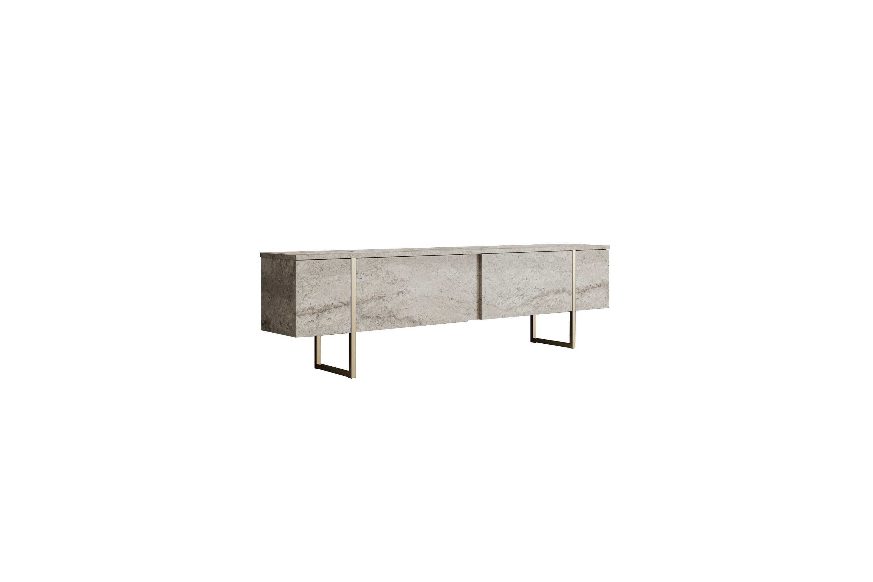 Tv-bänk Luxe 180 cm Beige/Guld
