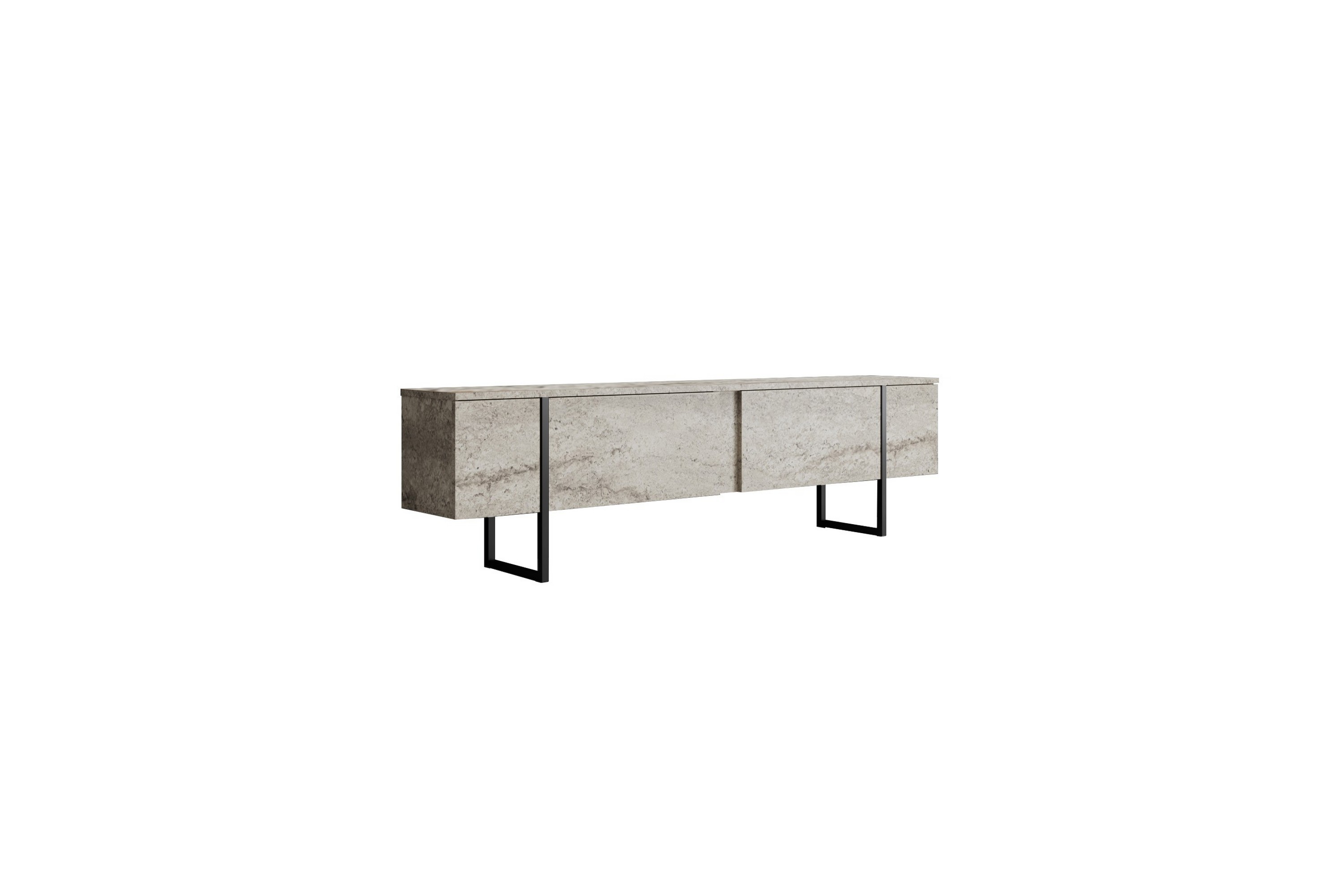 Tv-bänk Luxe 180 cm Beige/Svart