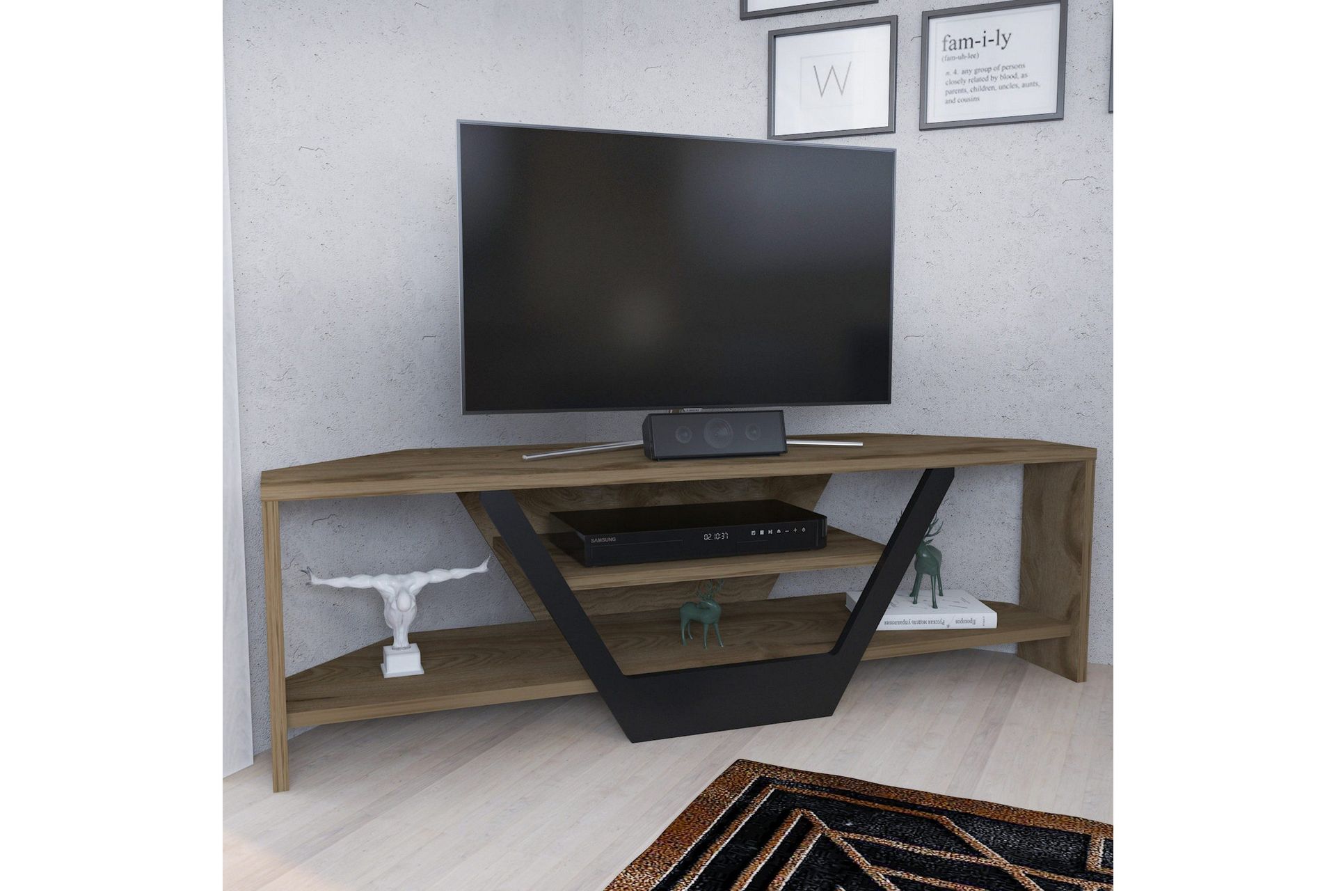 Andifli Tv-b&auml;nk 120x36,8 cm - Brun