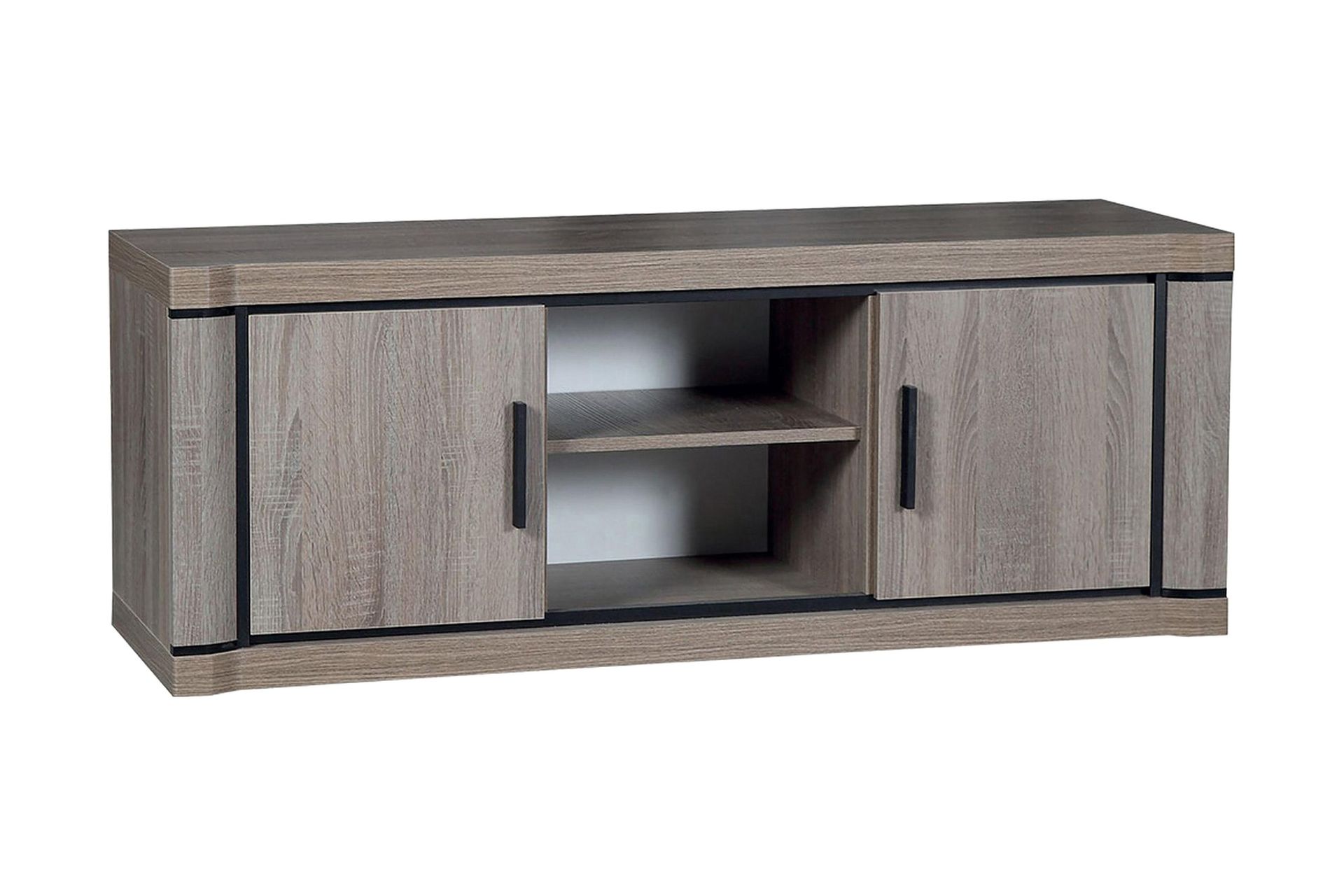 Dallas TV-b&auml;nk 137x43,5x53 cm LED-belysning - Beige/Gr&aring;