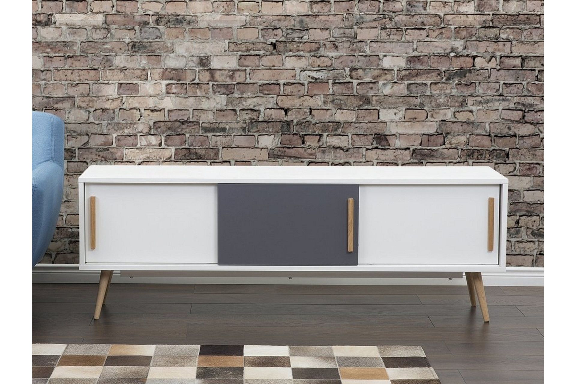 Indiana Tv-B&auml;nk 40x160 cm - Vit