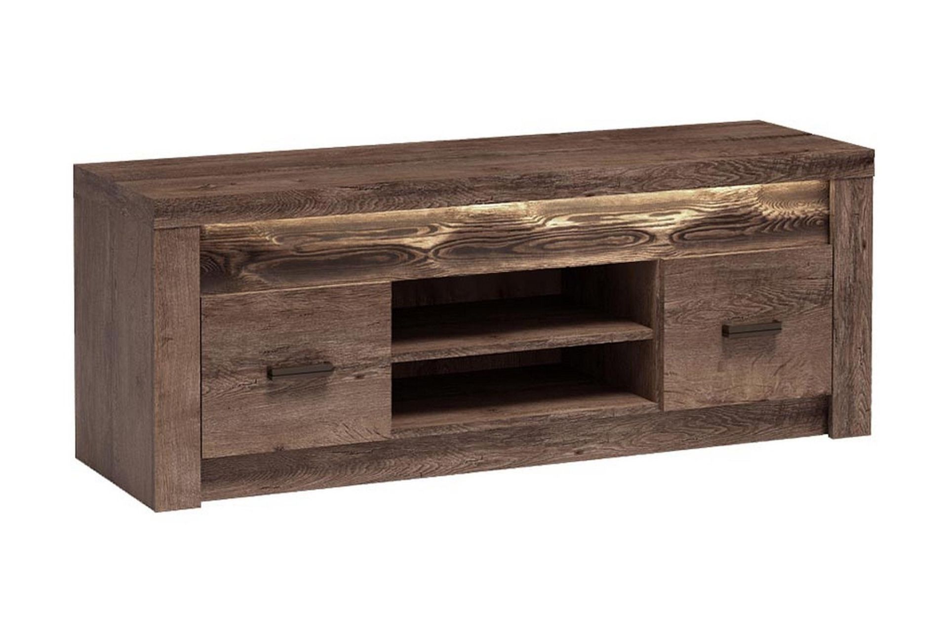 Indianapolis TV-b&auml;nk 137x42x53 cm - Vit Led-Belysning