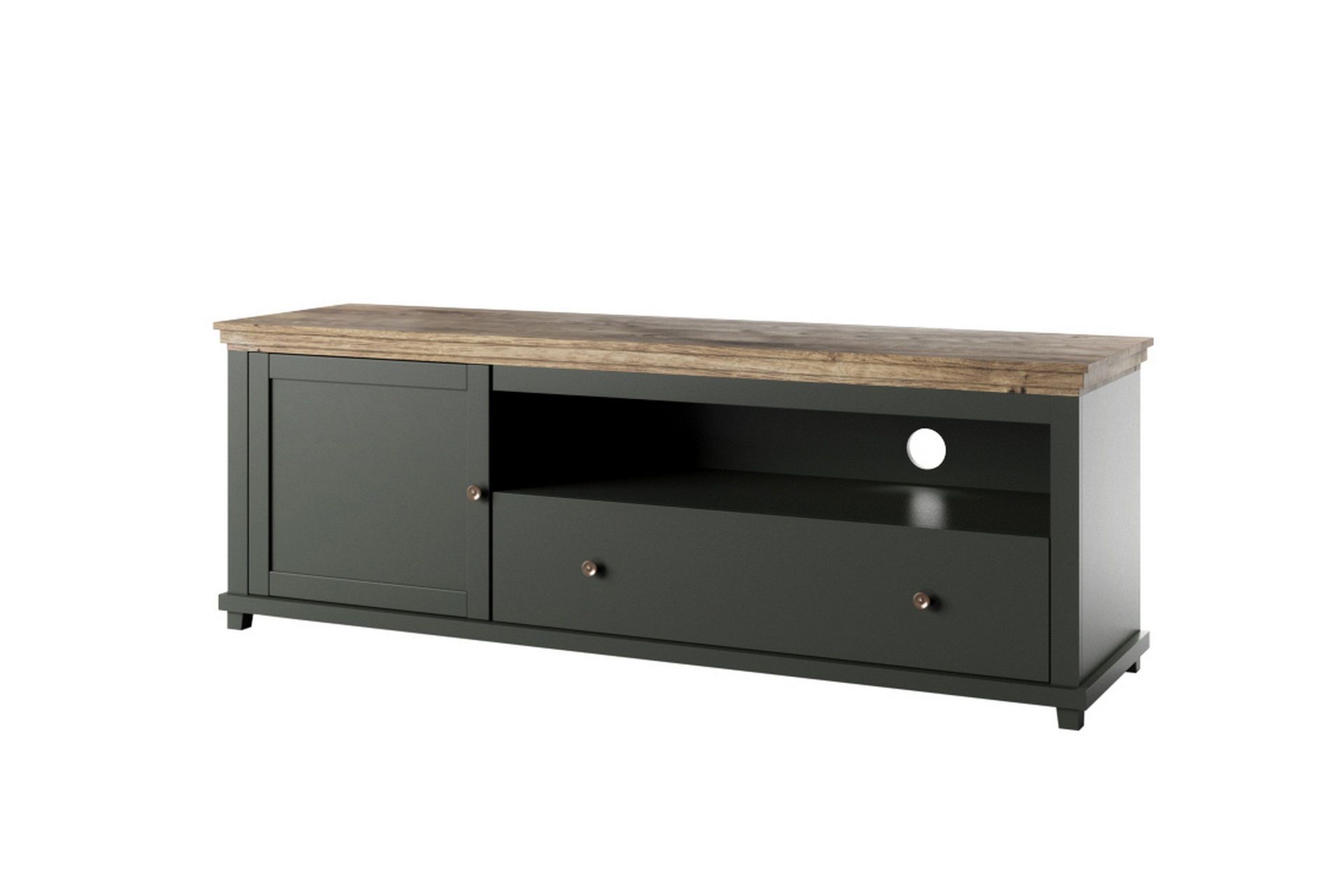 Ivreri Tv-b&auml;nk 181 cm - Khaki/Natur