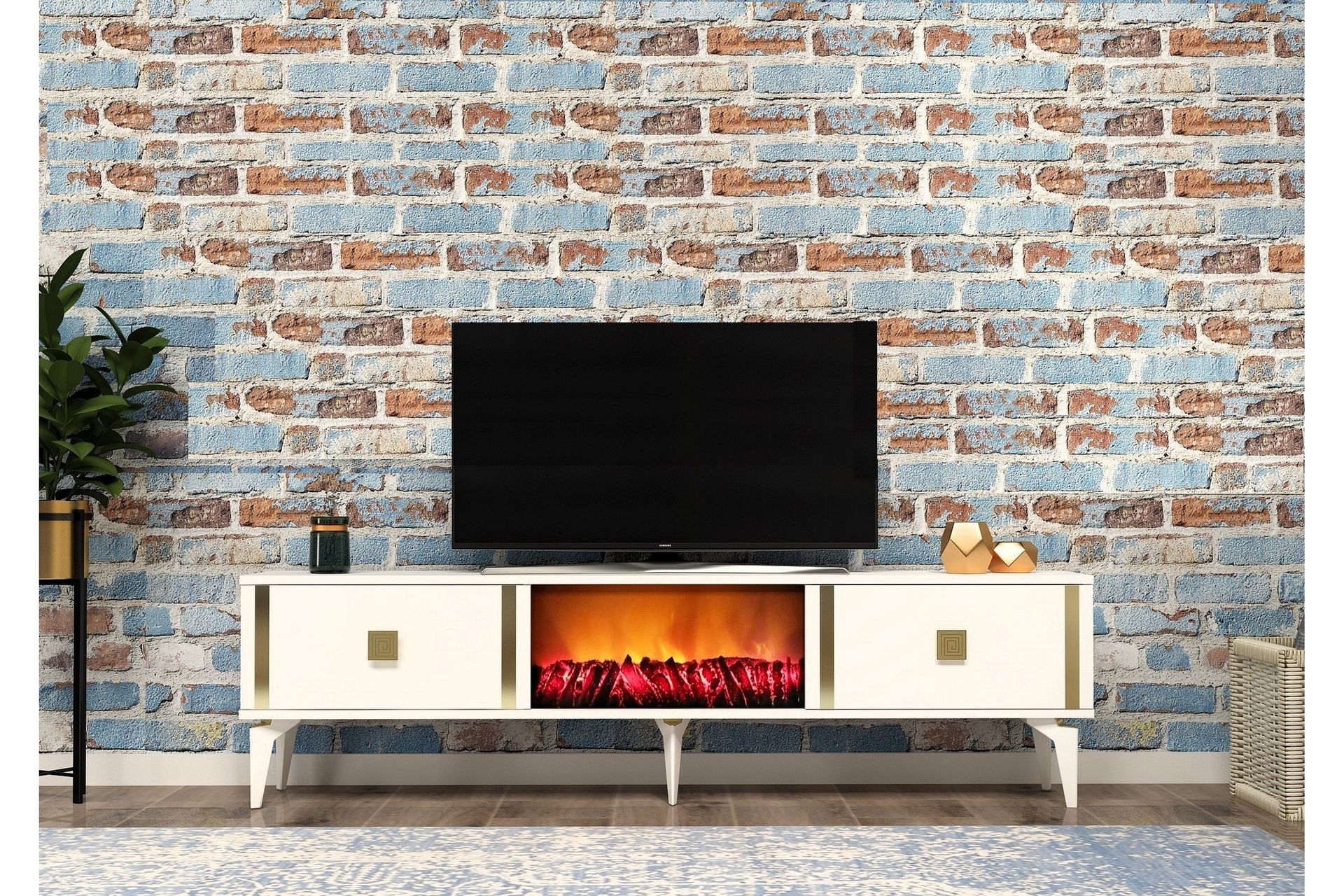 Male Tv-b&auml;nk 150 cm - Guld