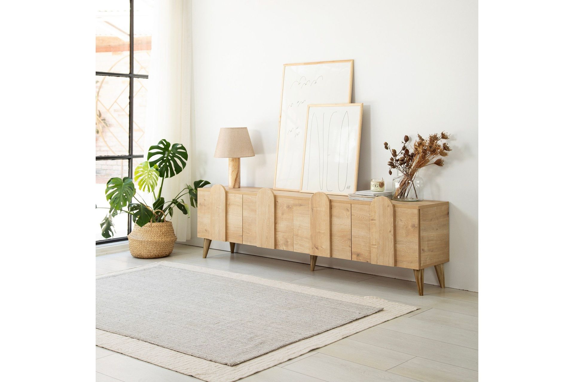 Malpani Tv-bänk 180 cm - Ek