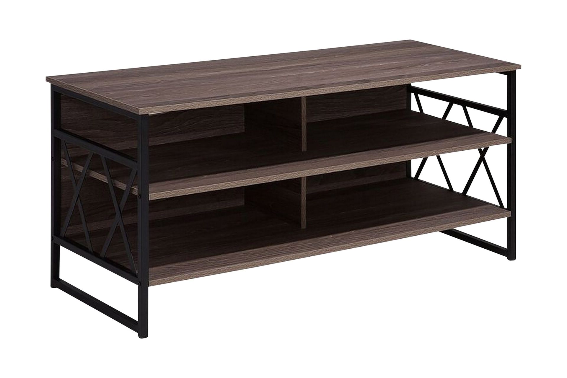 Melnychuk TV-B&auml;nk 120 cm - M&ouml;rkbrun