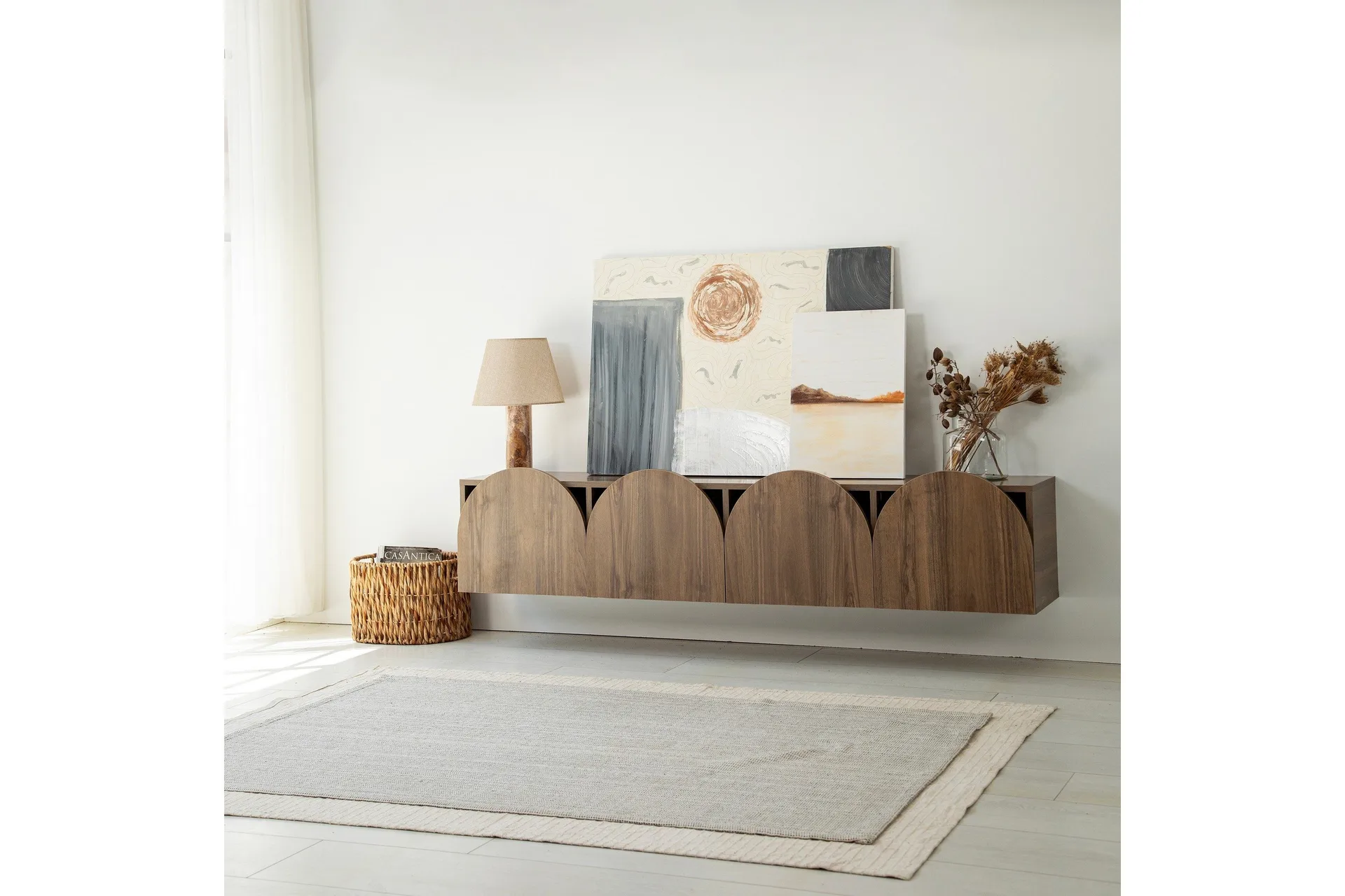 Mesta Tv-b&auml;nk 180 cm - Valn&ouml;t