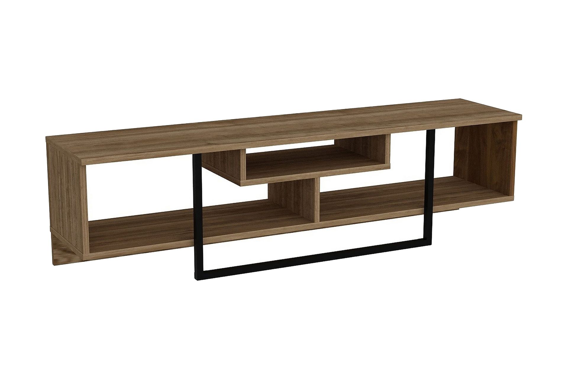 naftali tv-bänk 149 cm - valnötsvart