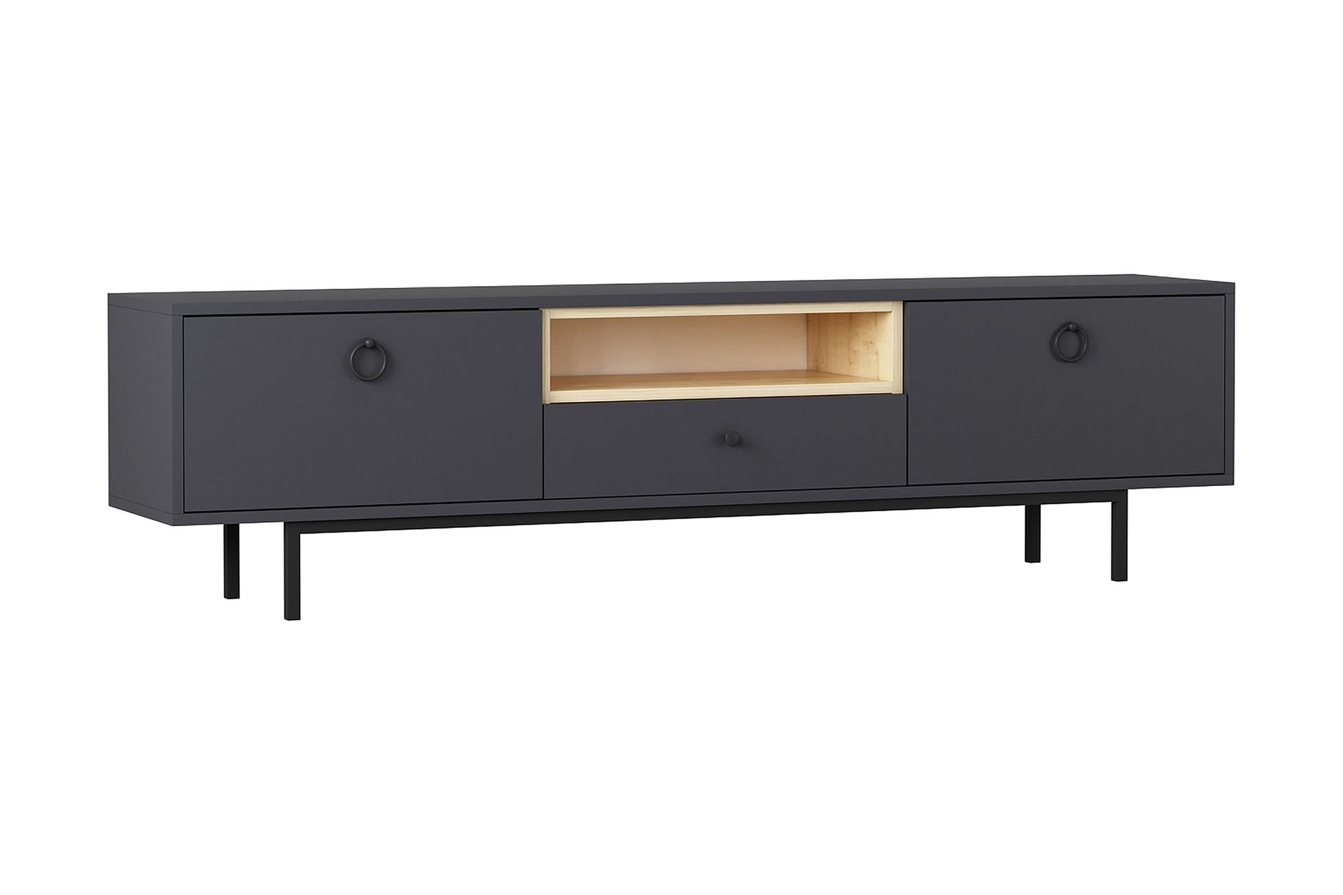 Papias Tv-b&auml;nk 180 cm - Antracit