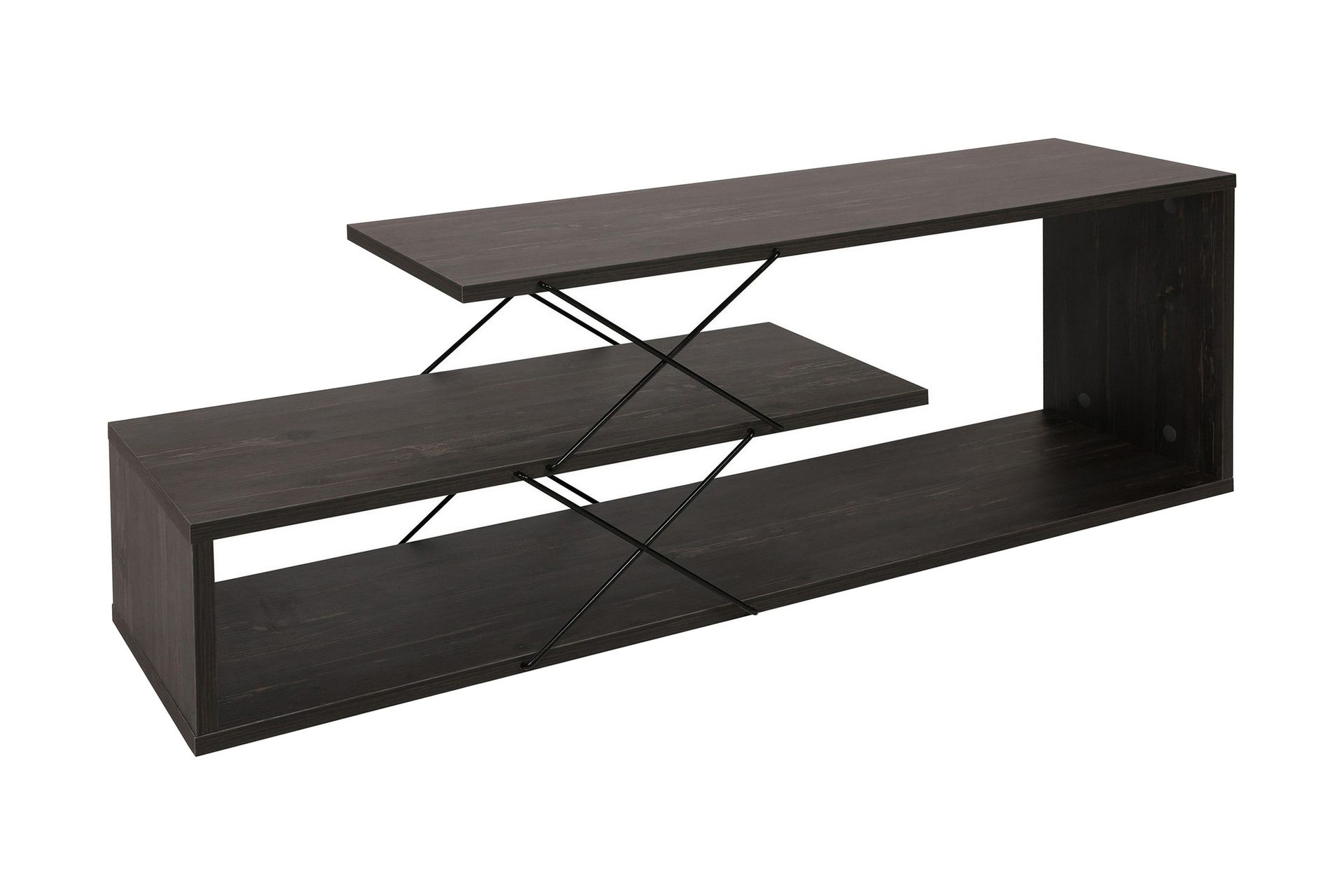 Riyana Tv-b&auml;nk 120 cm - M&ouml;rkbrun