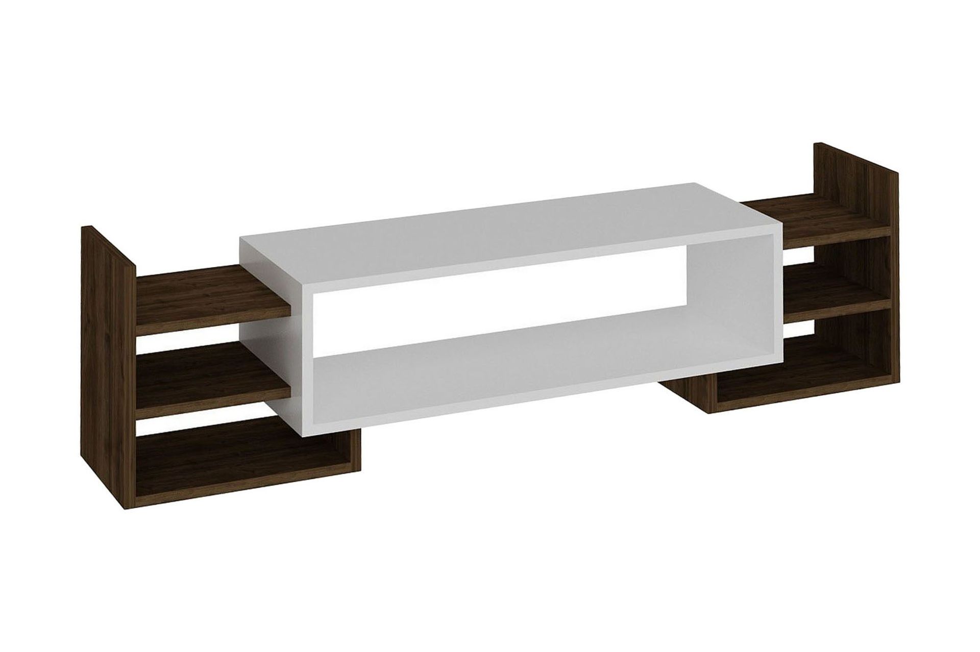 Semoure Tv-b&auml;nk 90 cm - Vit/Valn&ouml;t