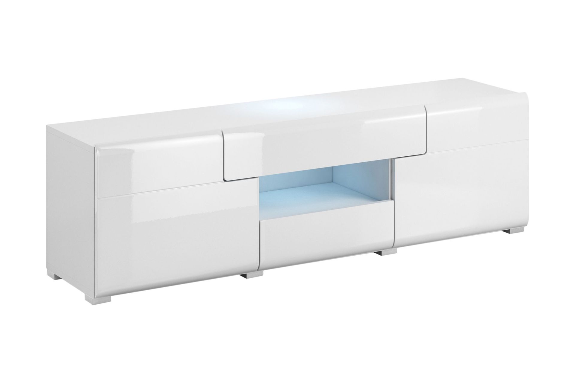 Toreno Tv-b&auml;nk 159 cm - Vit