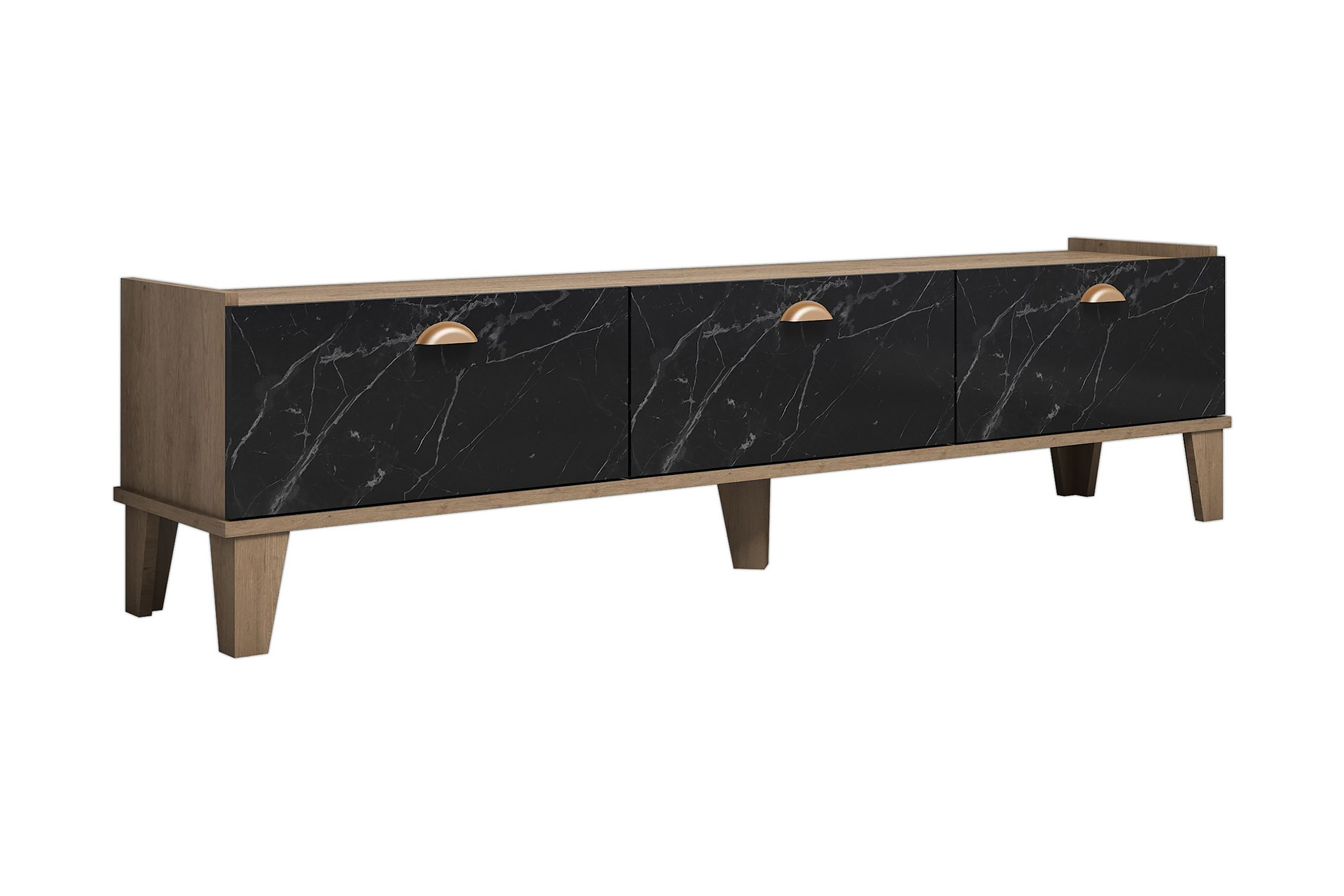 Tv-bänk 178 cm Natur/Svart