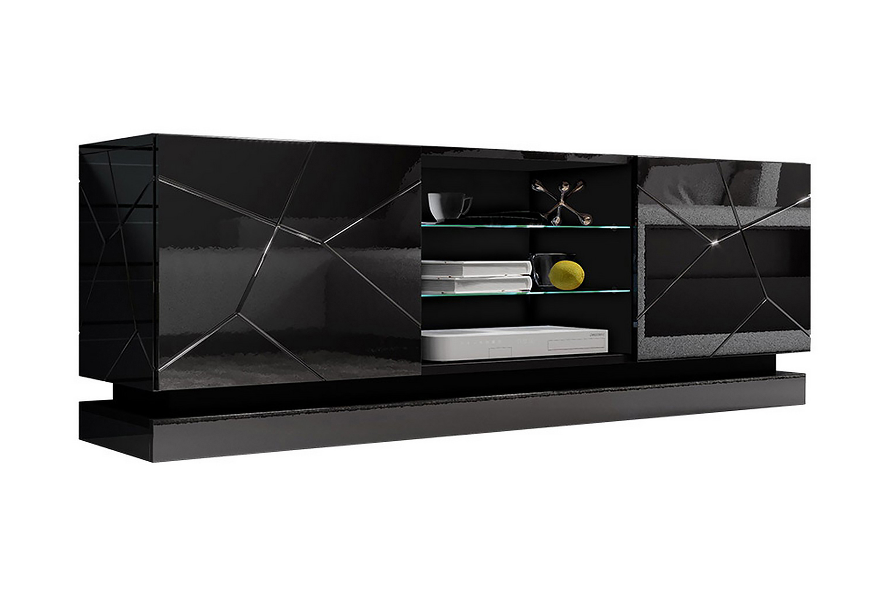 Tv-bänk Barjols 160 cm Svart