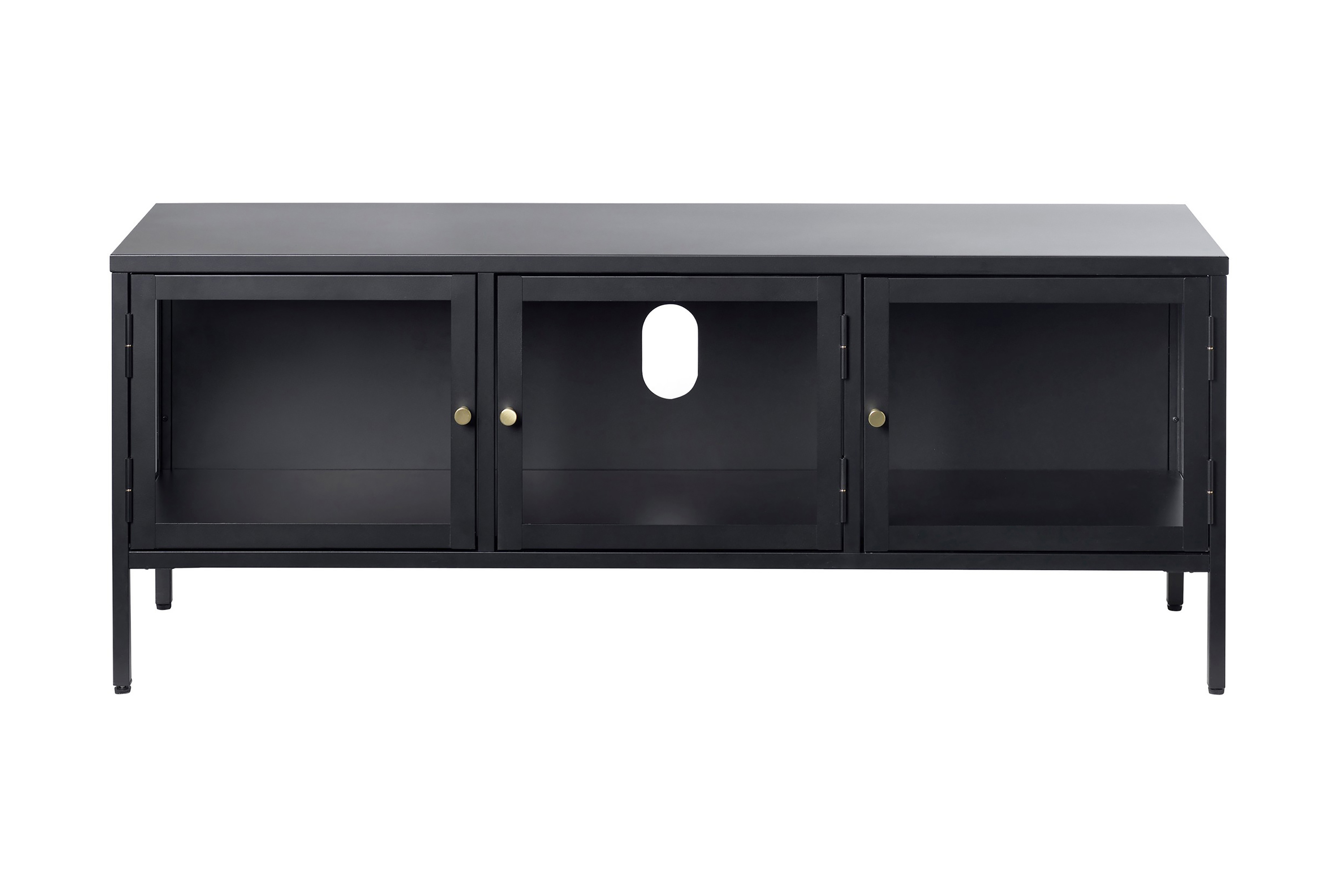 tv-bänk birningham 132 cm - svart