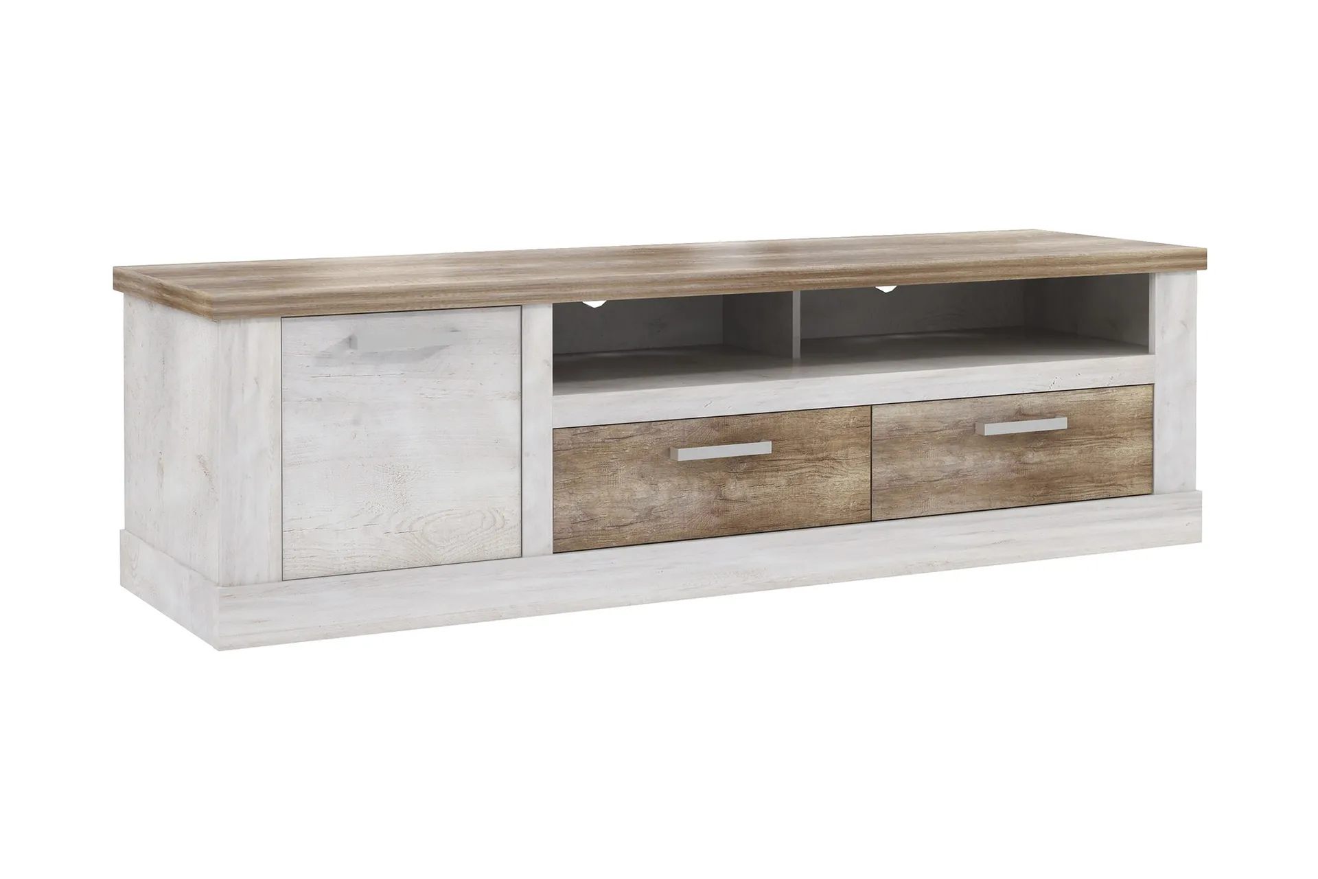 tv-bänk breage 179 cm - brunvit