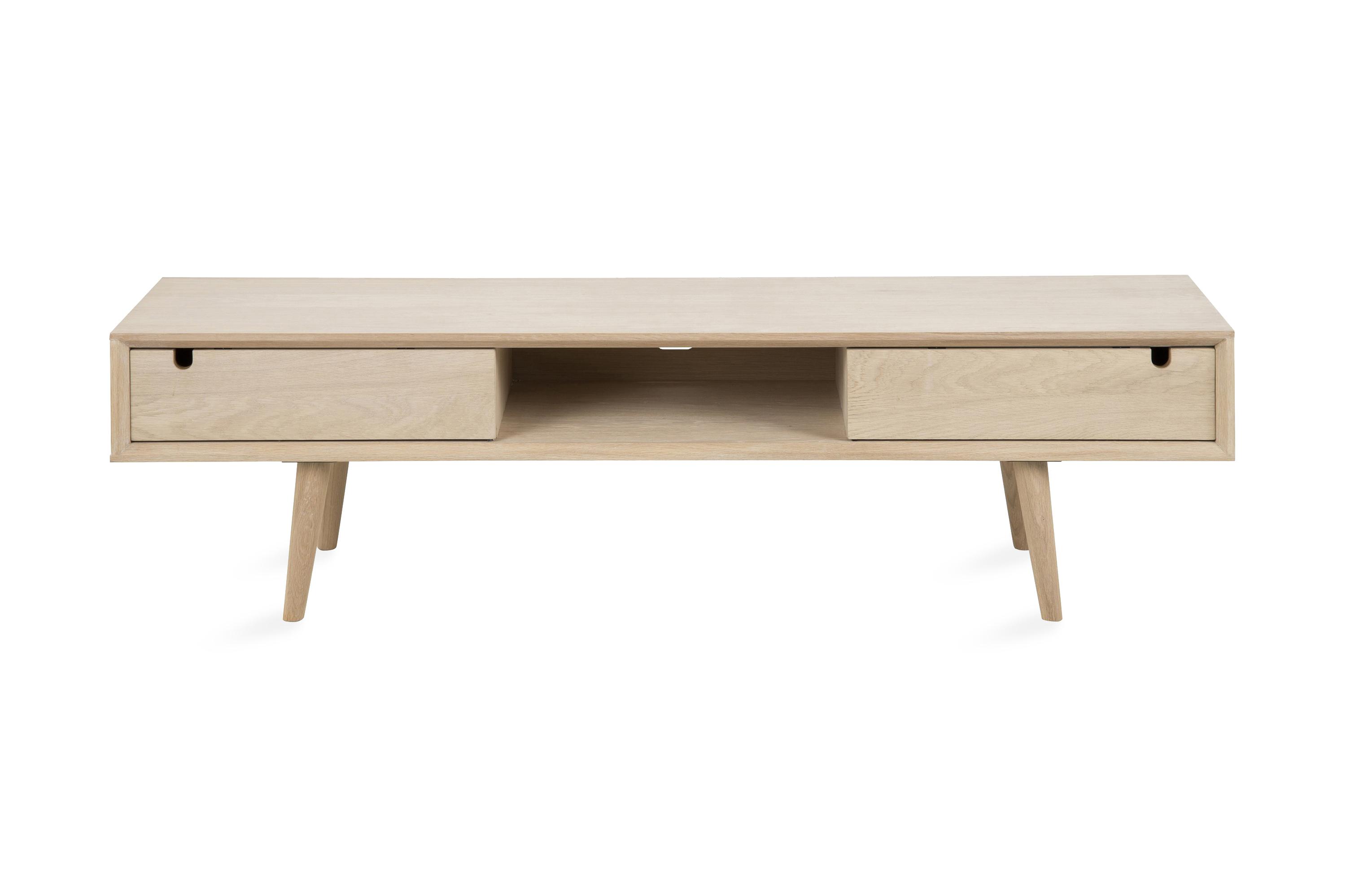 TV-bänk Century 160 cm Vitpigmenterad Ek