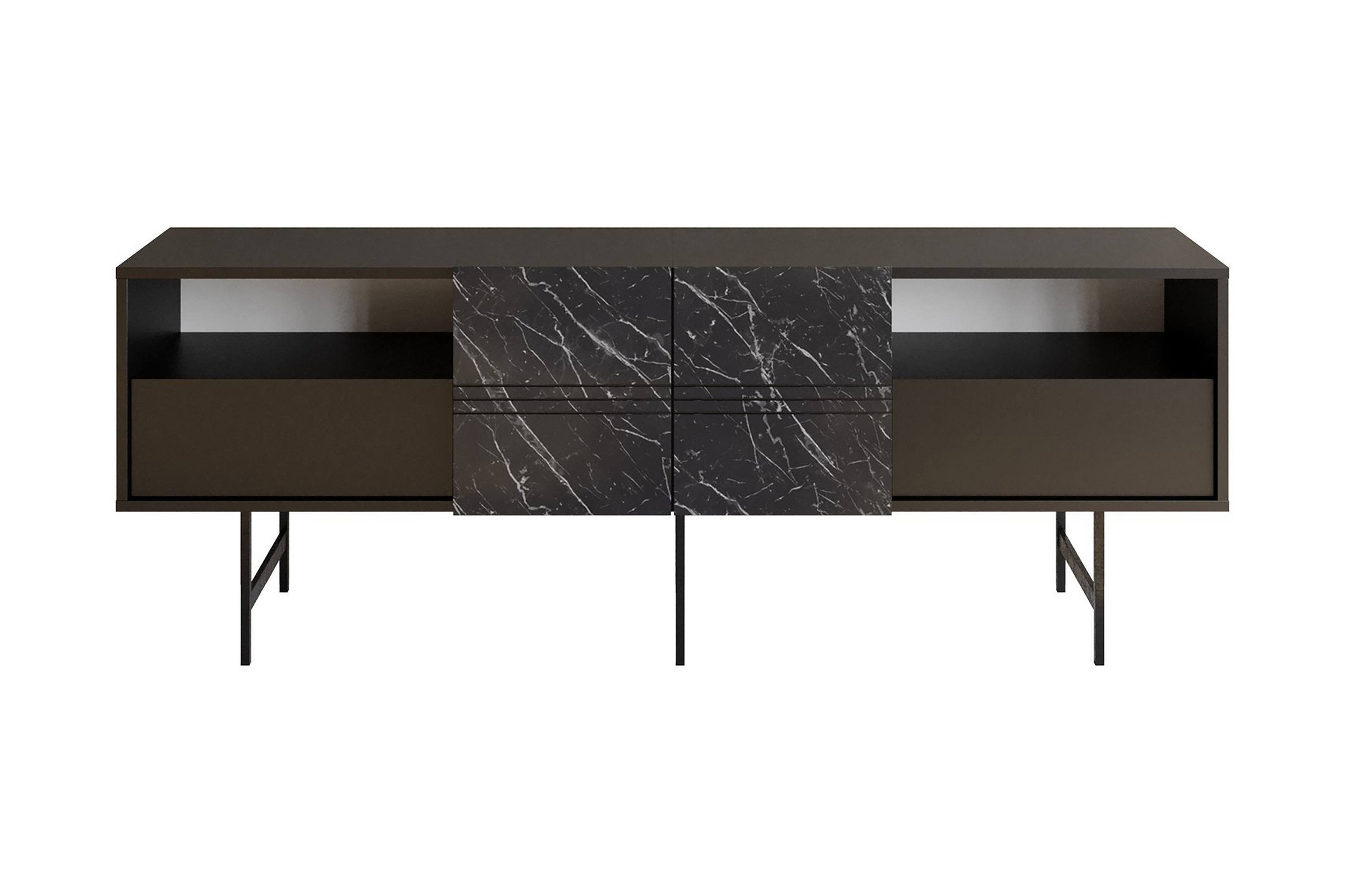 tv-bänk derine 180 cm - svart