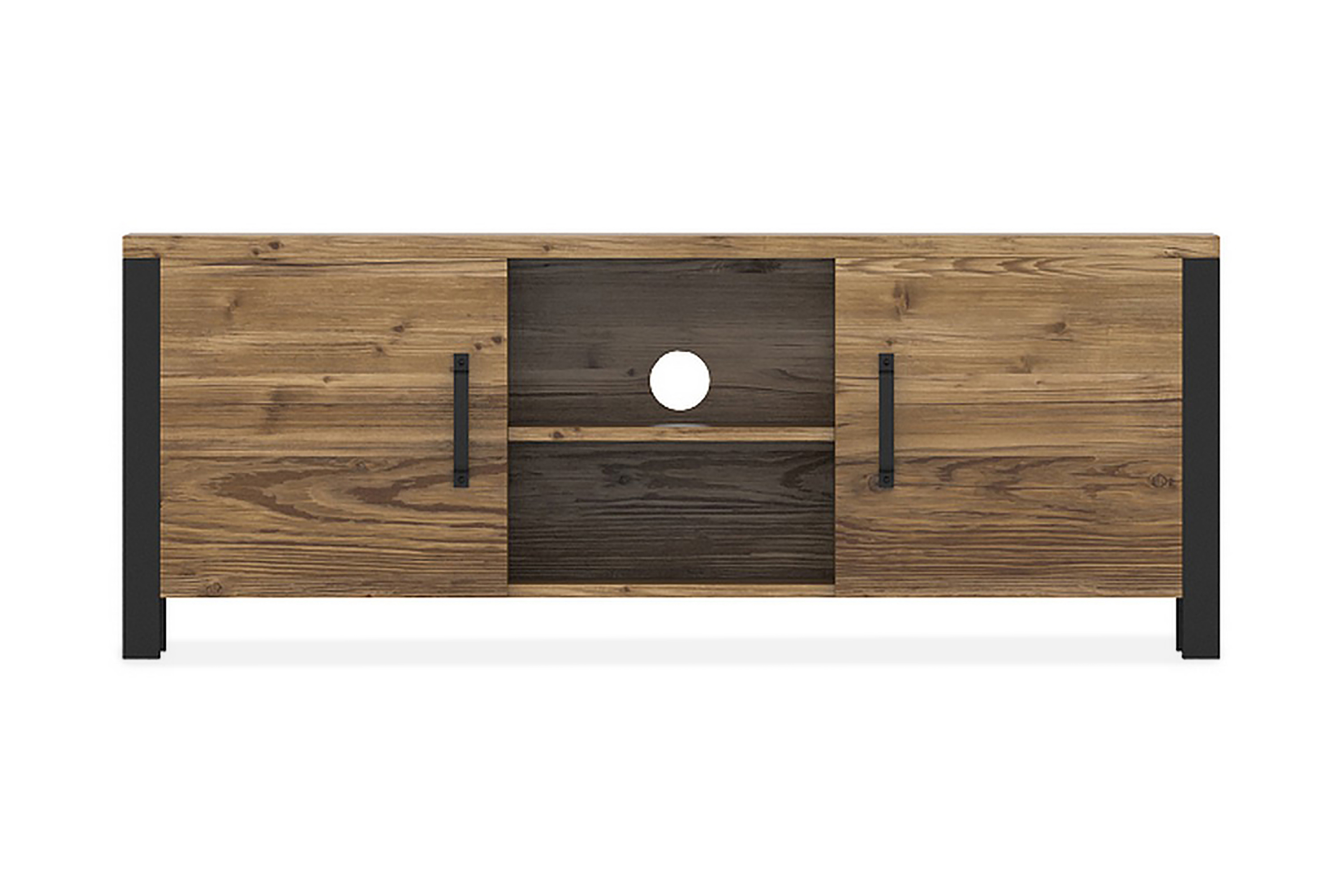 TV-bänk Dingelvik 147 cm SvartTräNatur