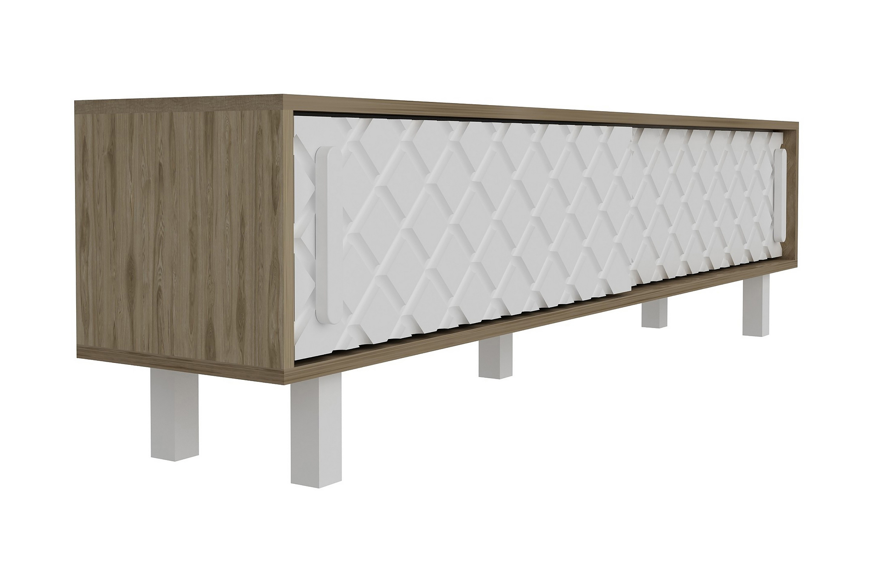 tv-bänk dumö 180 cm - brunvit