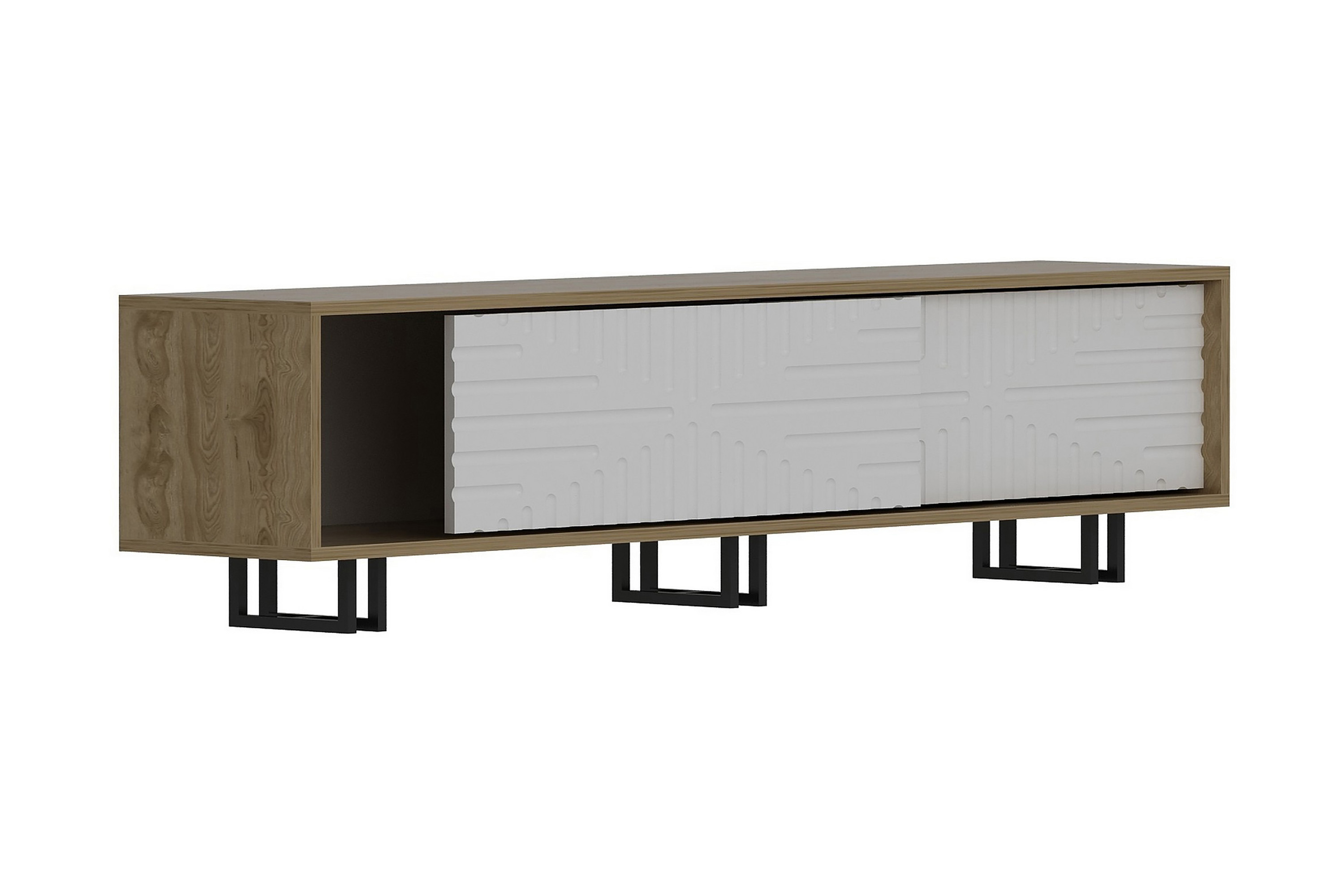 tv-bänk dumö 180 cm - brunvit