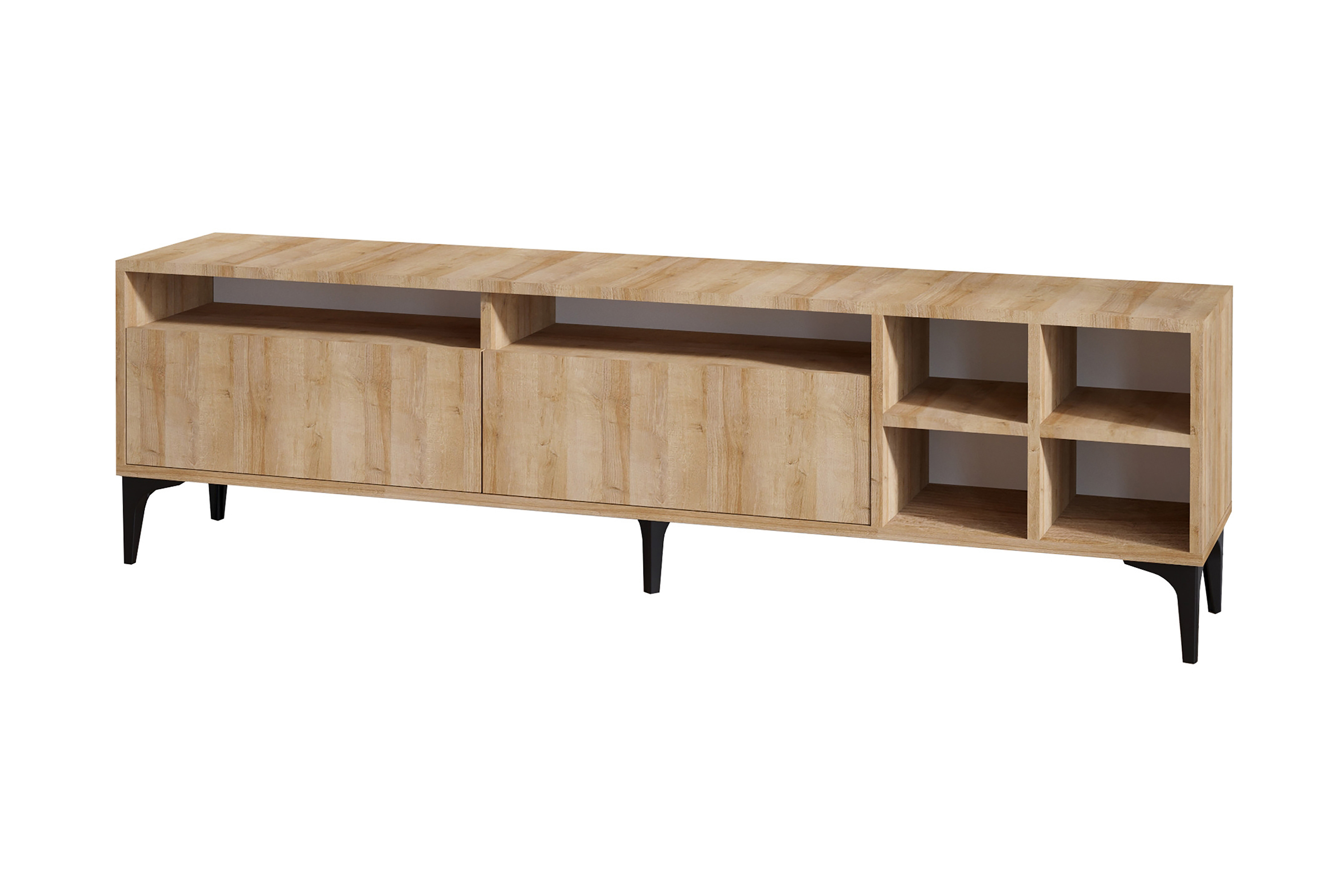 tv-bänk evanie 180 cm - natur