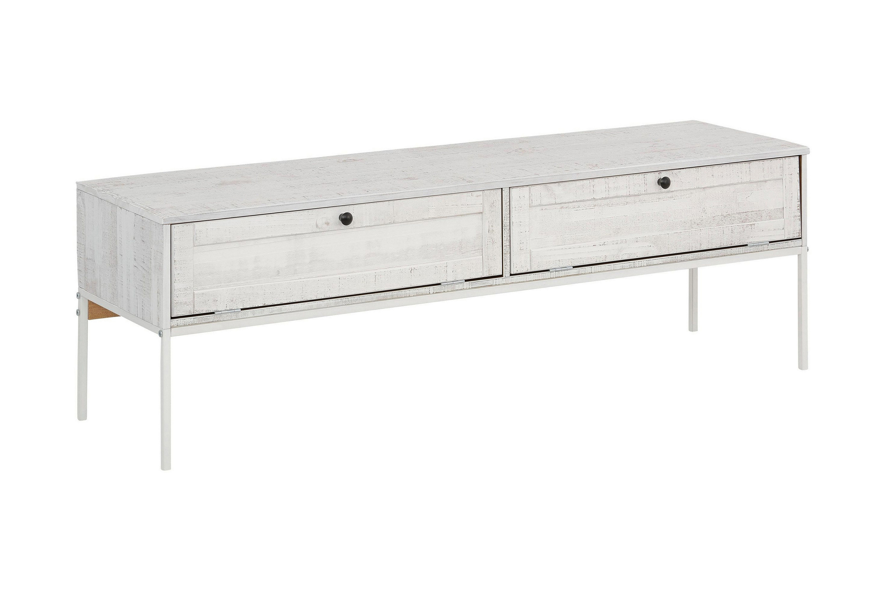 TV-bänk Franja 140 cm BeigeVit