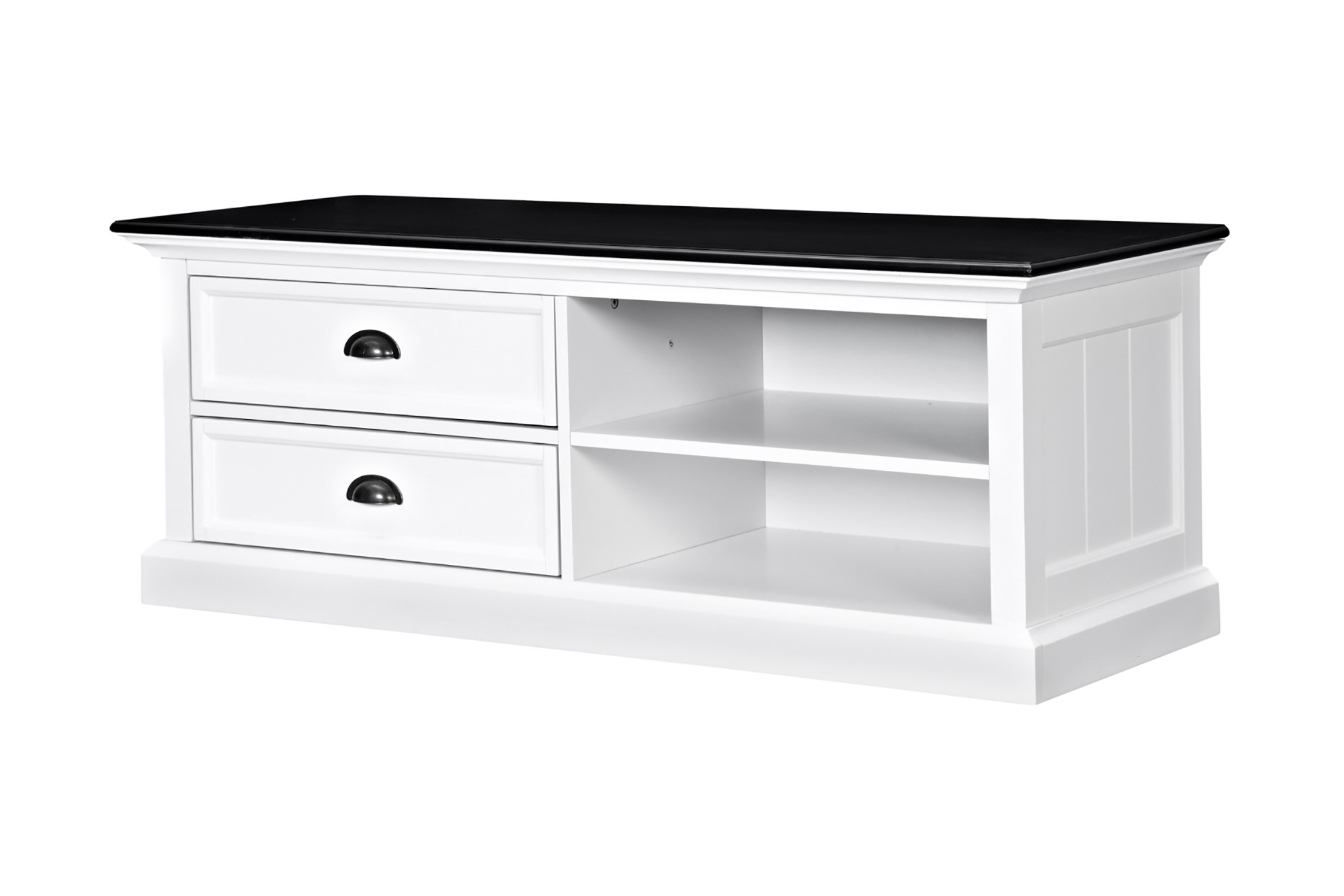 TV-bänk Hampton 120 cm Mahogny VitSvart