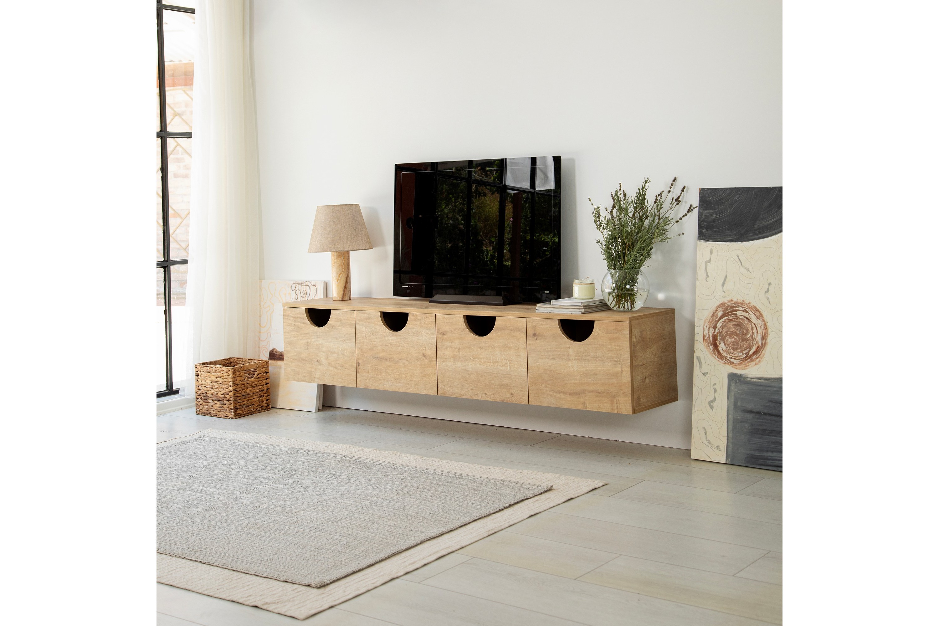 tv-bänk khalidur 180 cm - ek