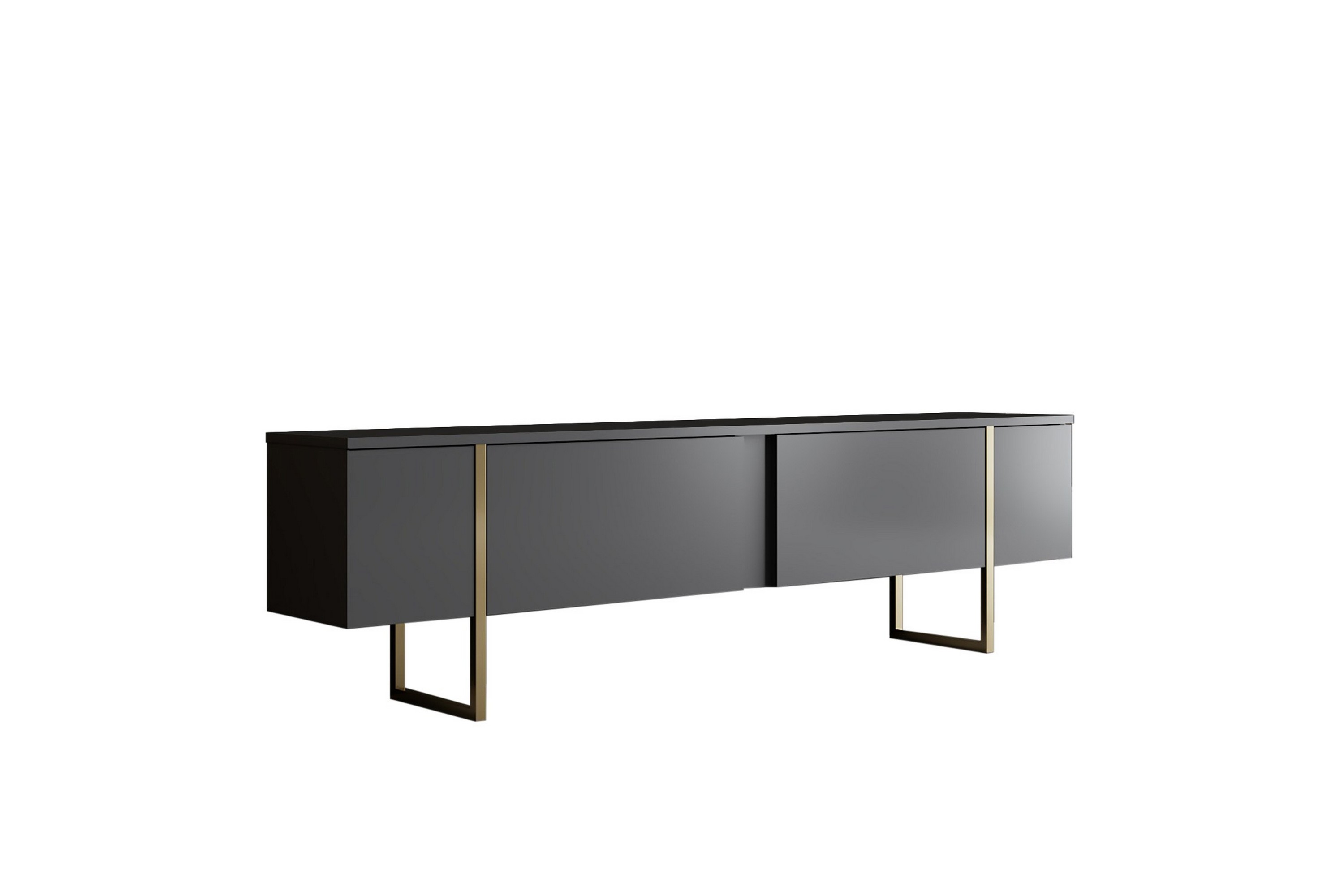 Tv-bänk Luxe 180x50 cm Svart/Guld Hanah Home