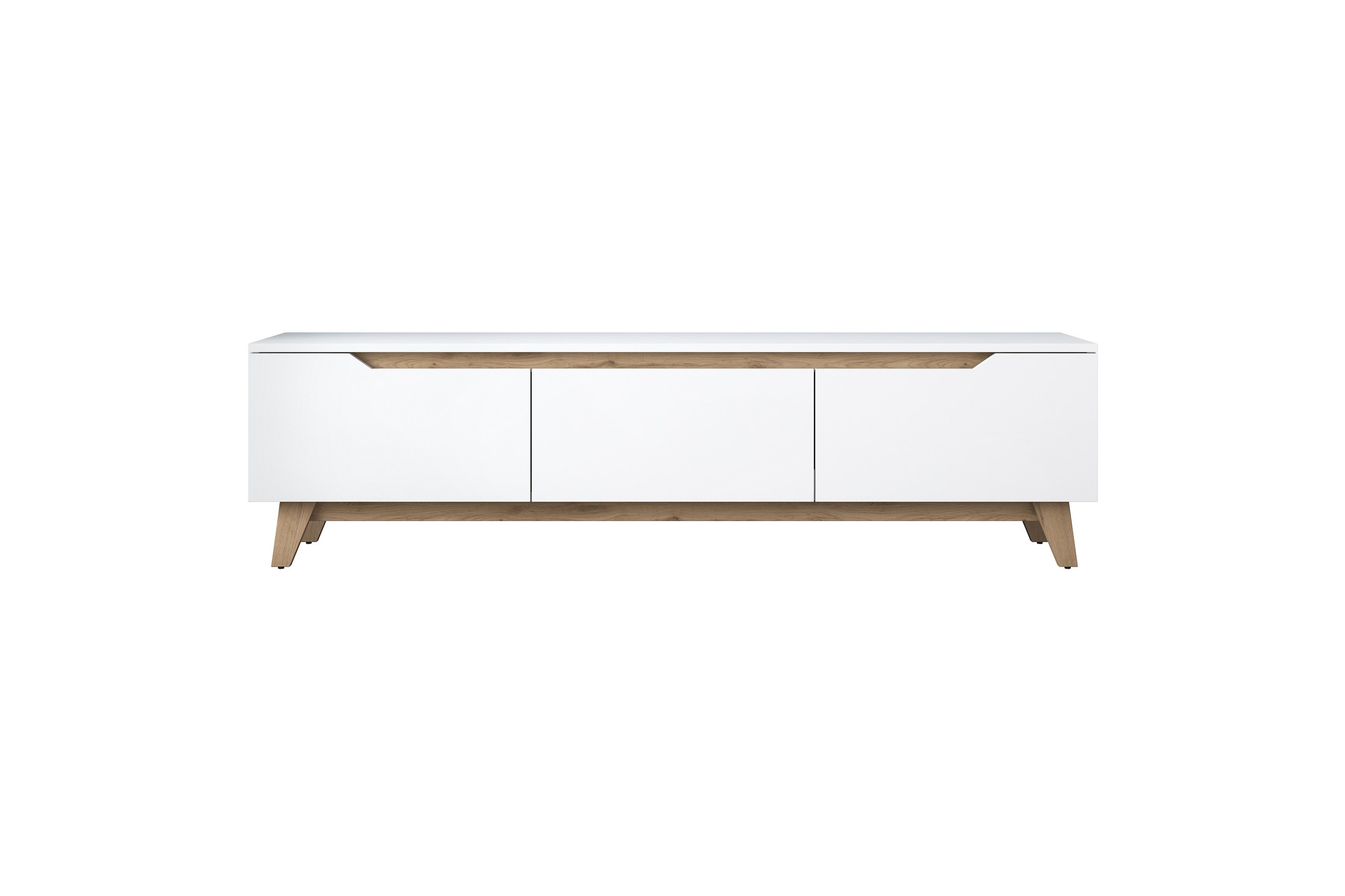 Tv-bänk Lychester 180x35 cm Vit/Brun Hanah Home
