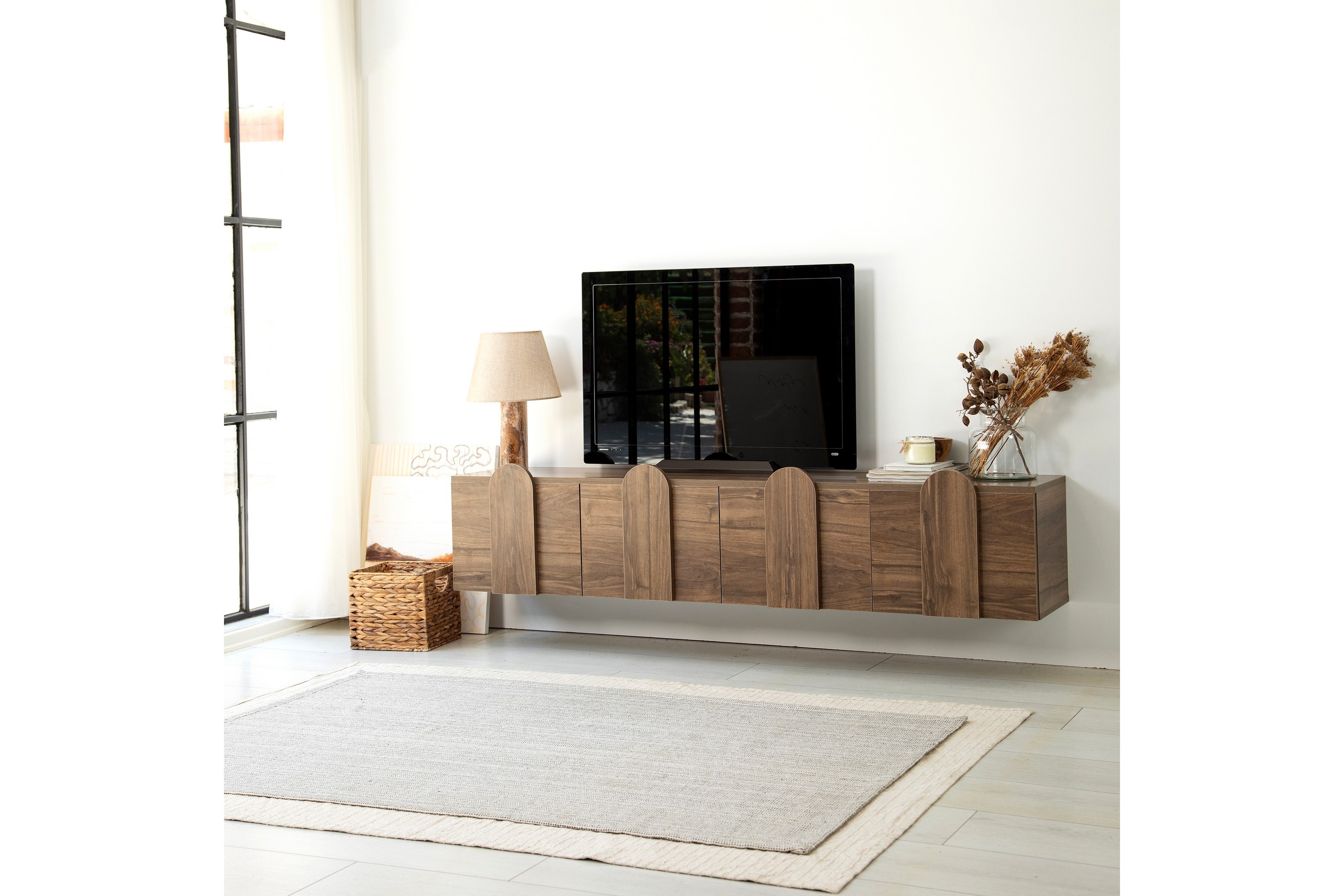 tv-bänk malpani 180 cm - valnöt