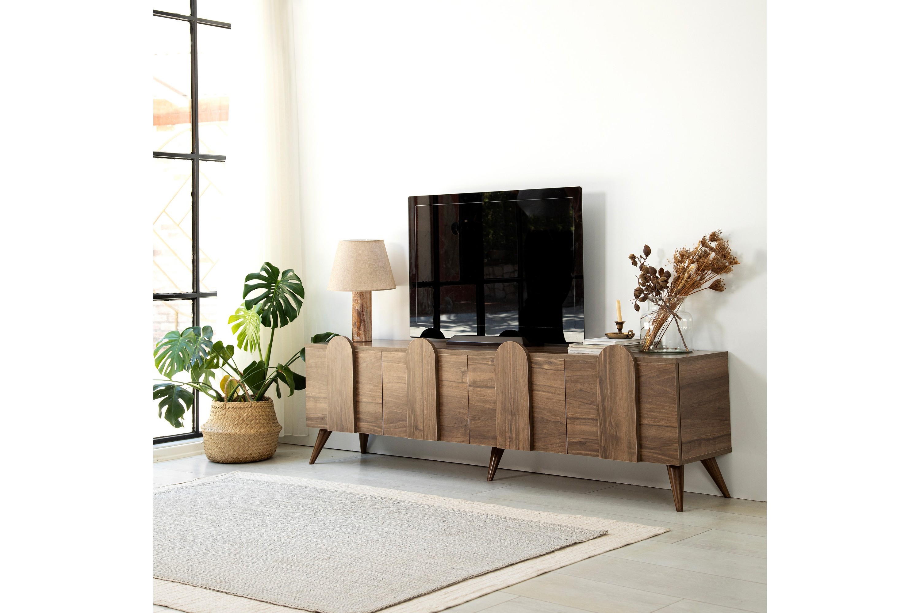 tv-bänk malpani 180 cm - valnöt