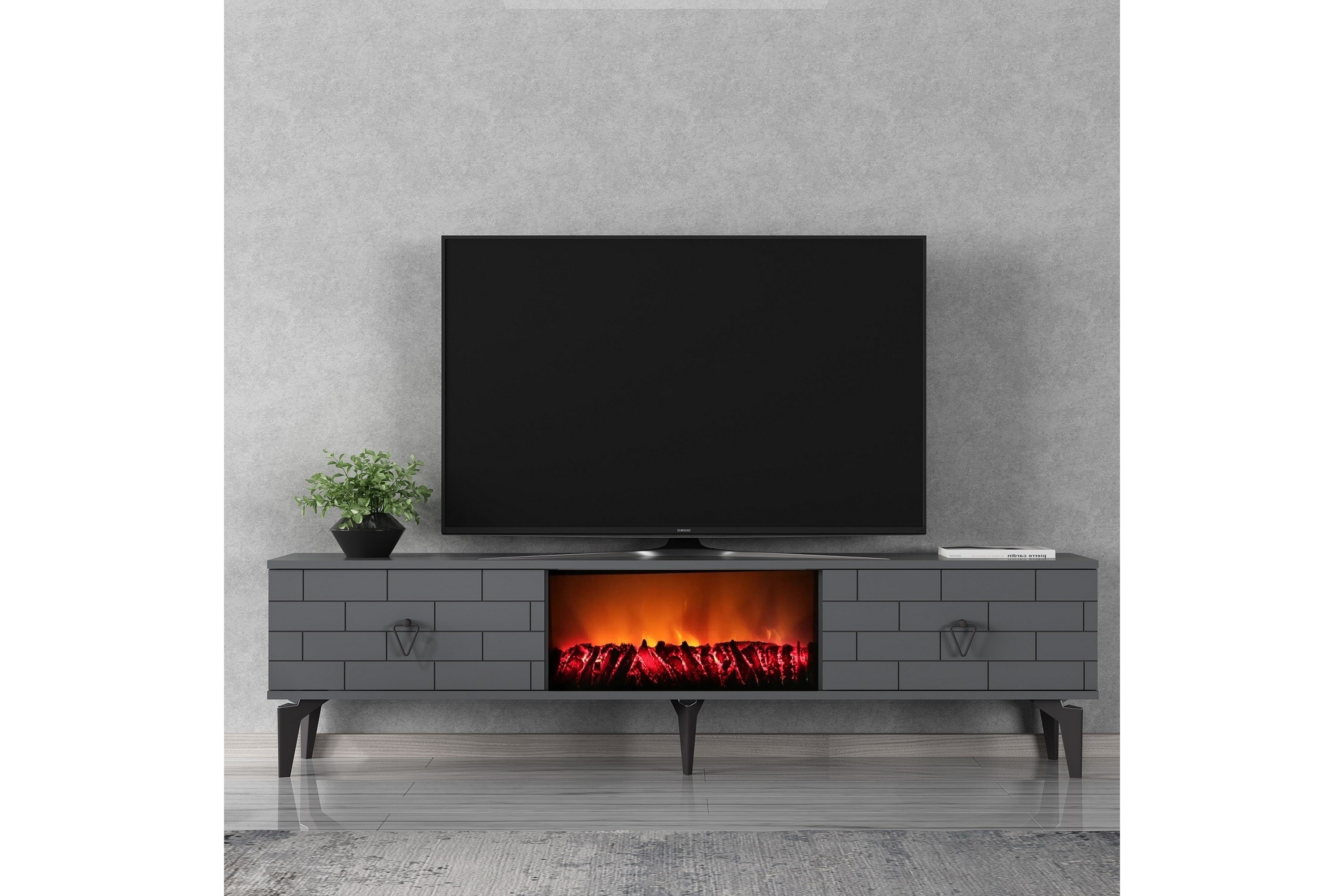 Tv-bänk Mangla 150 cm Antracit