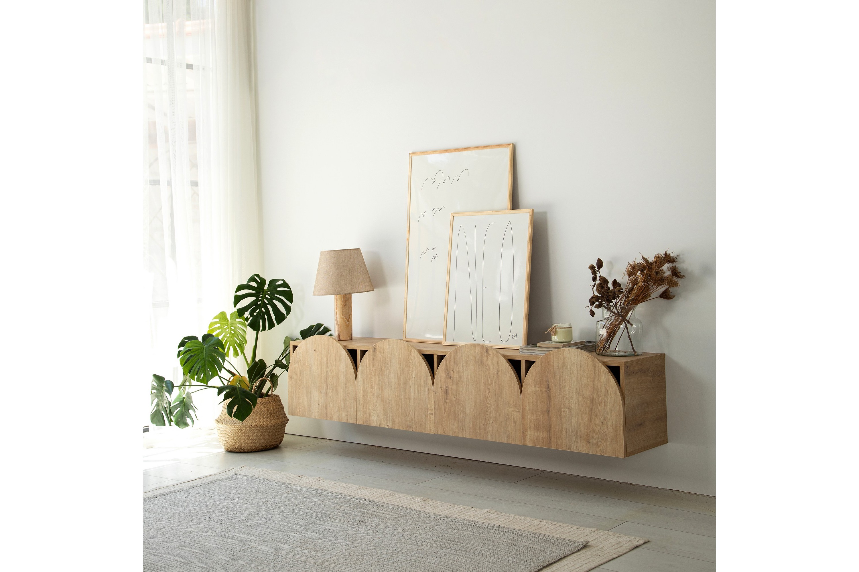 Tv-bänk Mesta 180 cm Ek