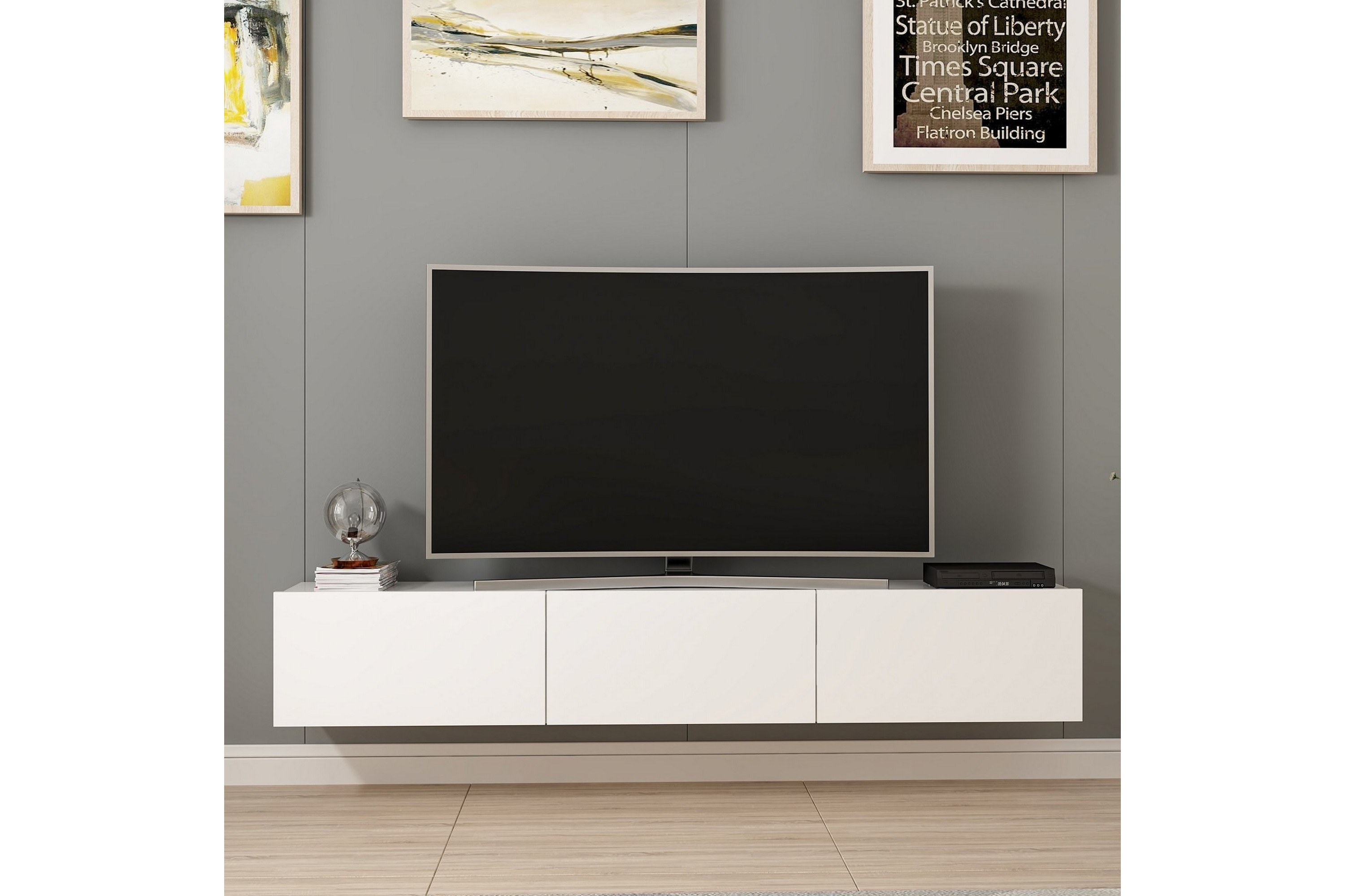 Tv-bänk Nako 180 cm Vit