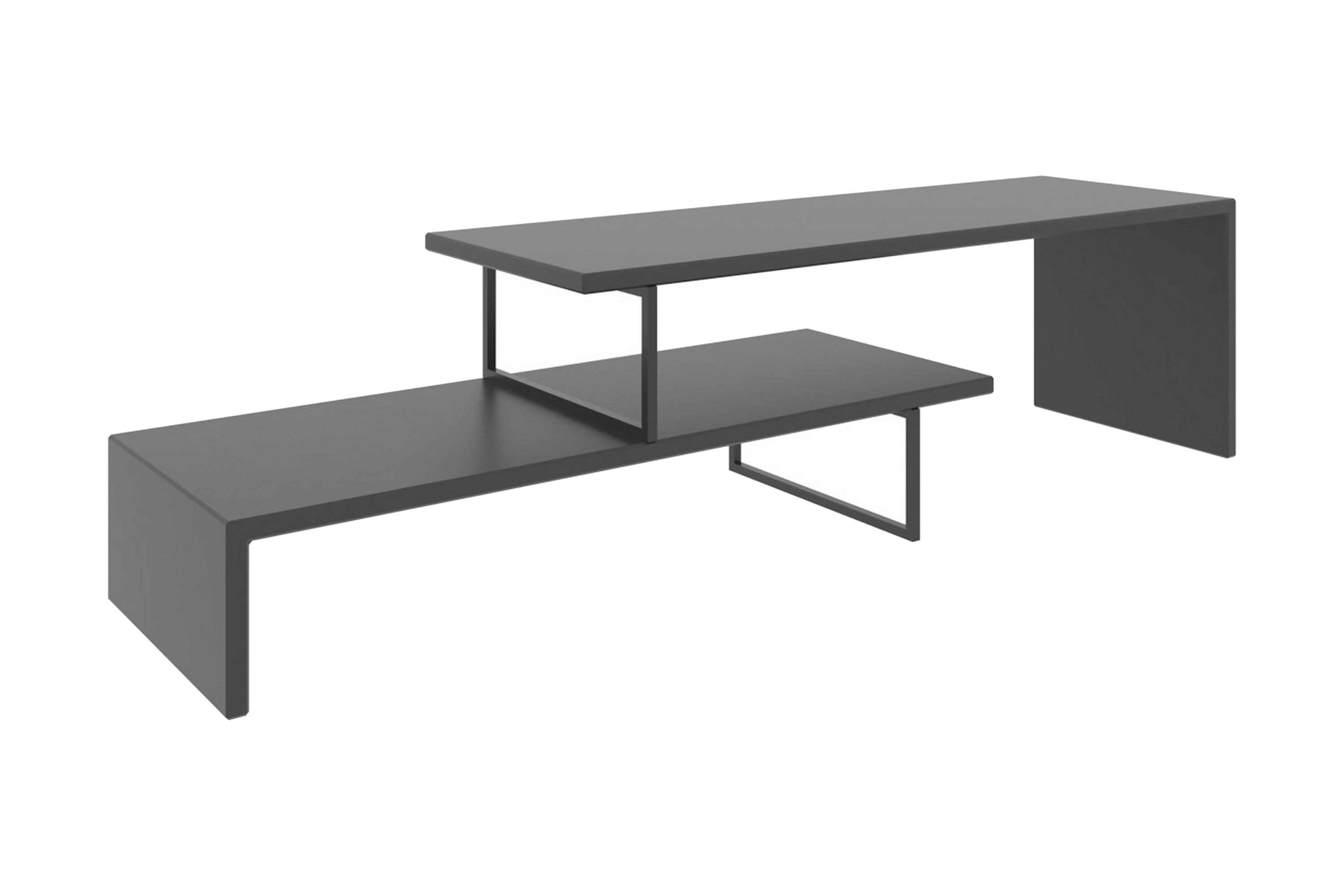 TV-Bänk Netchwood 120 cm SvartAntracit