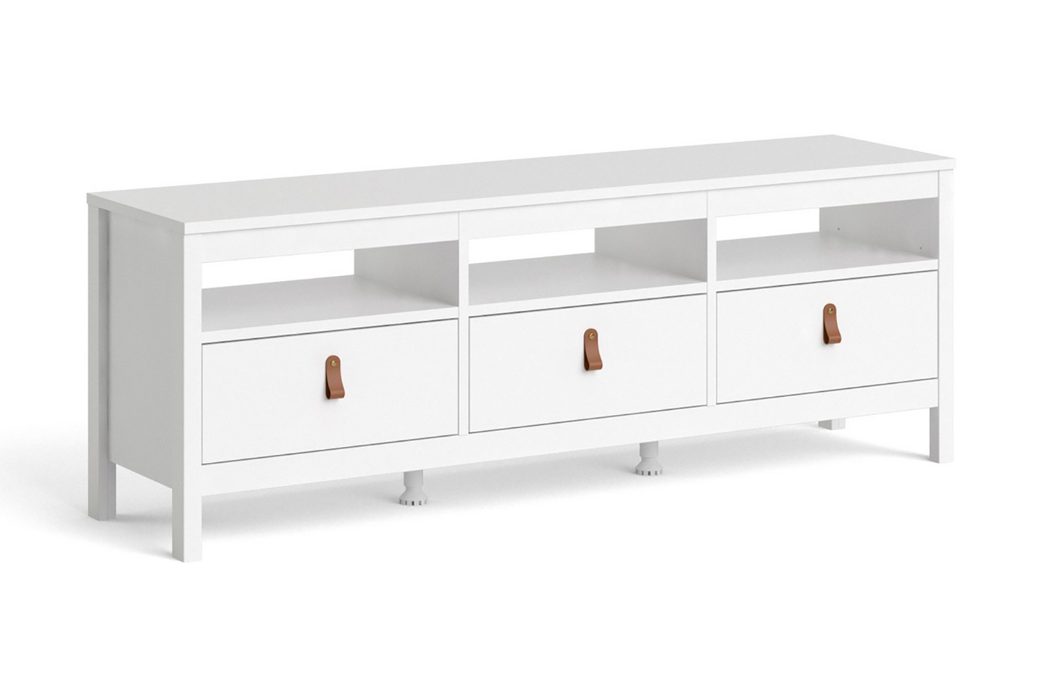 tv-bänk osterholm 151 cm - vit/natur