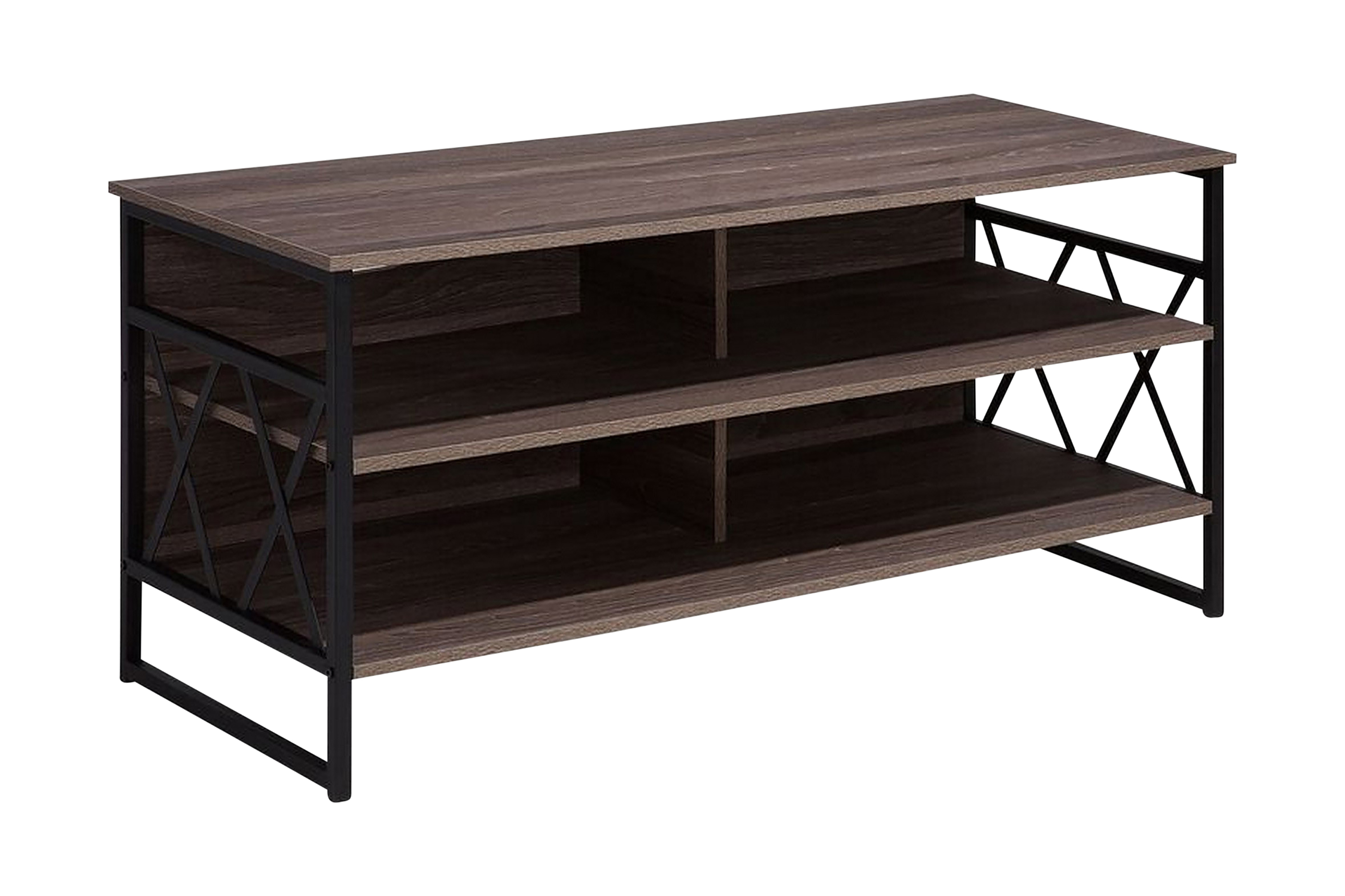 tv-bänk shavina 120 cm - mörkbrun