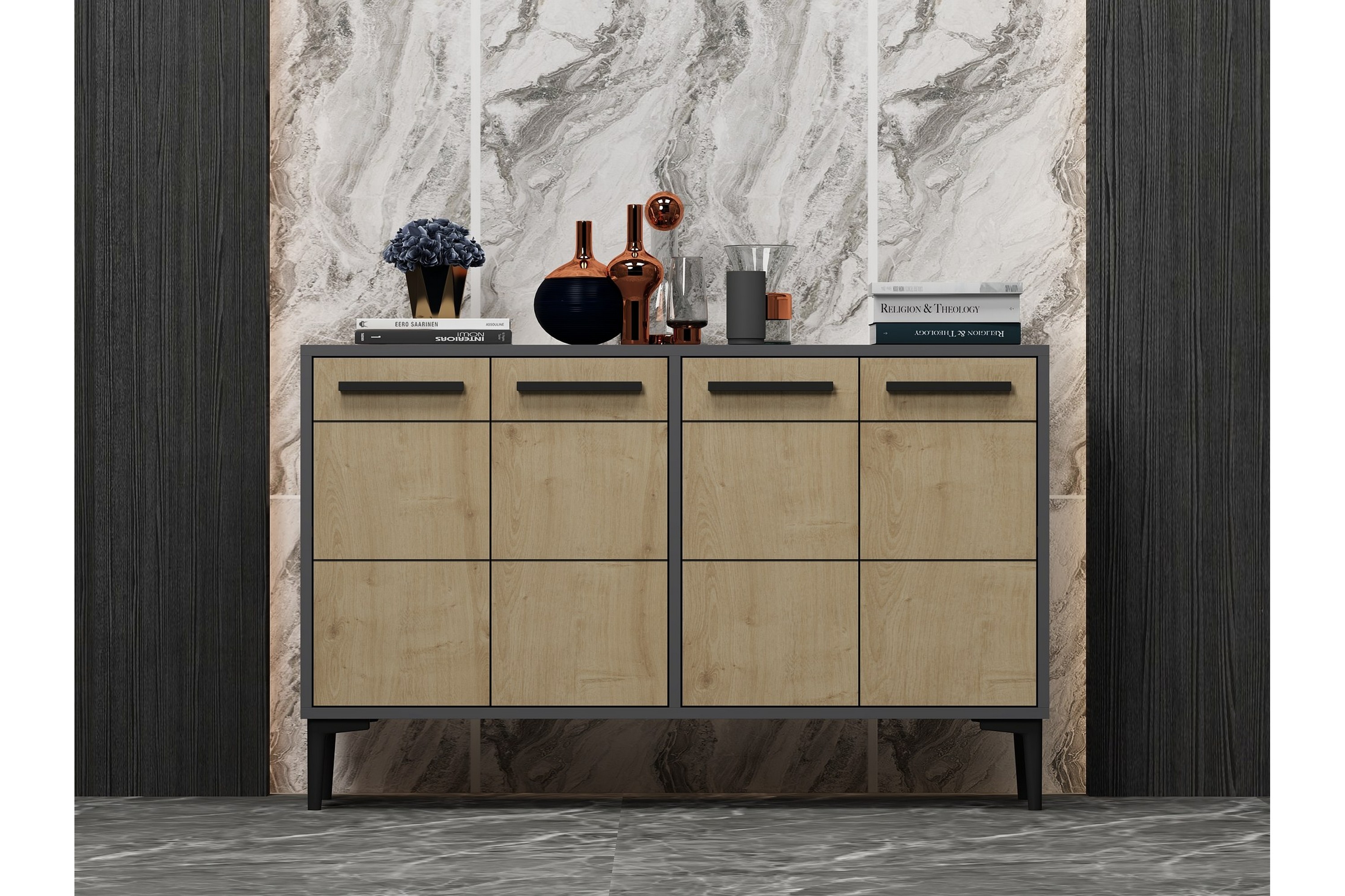 Tv-bänk Stria 120 cm Antracit