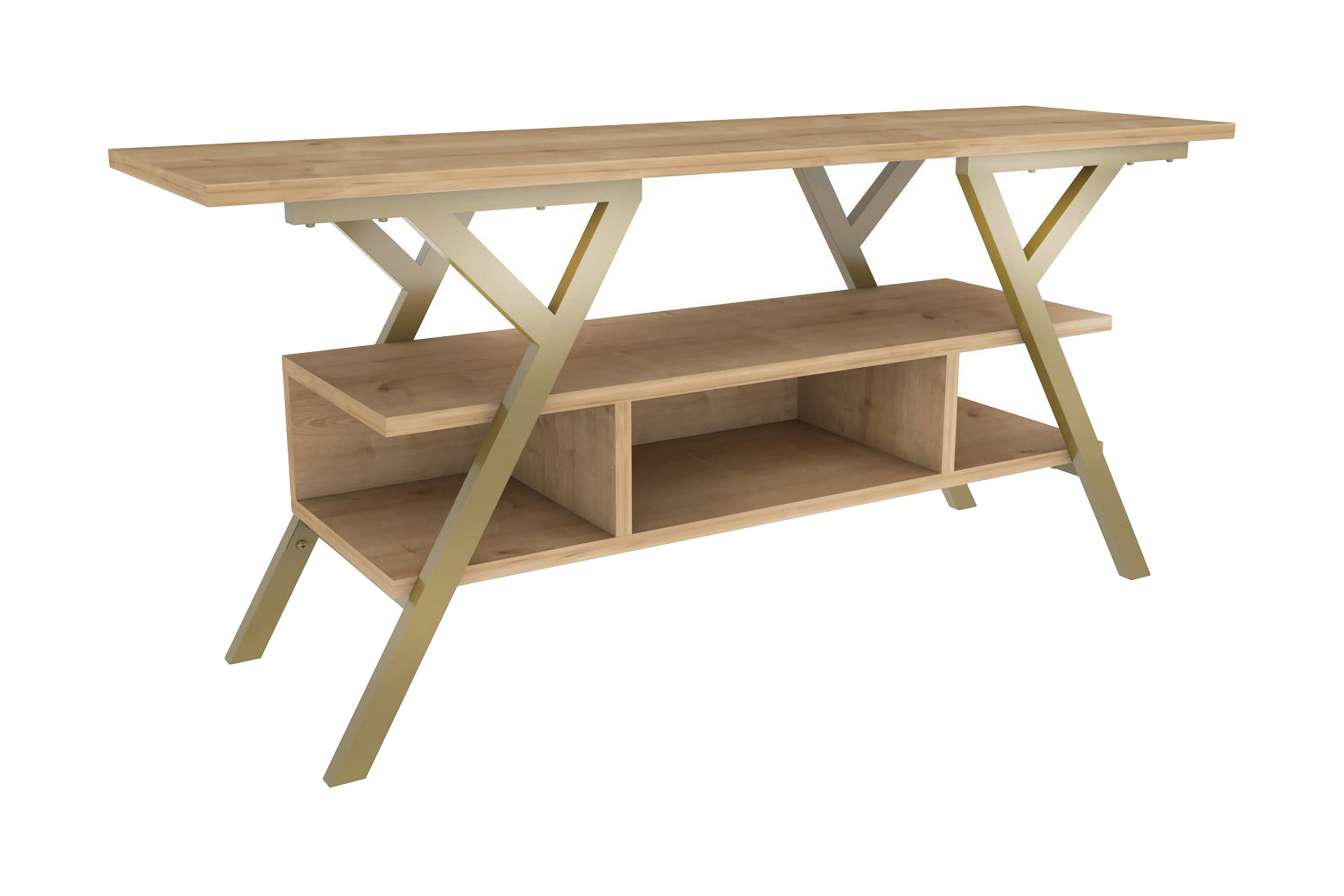 tv-bänk urgby 120x55 cm - guld