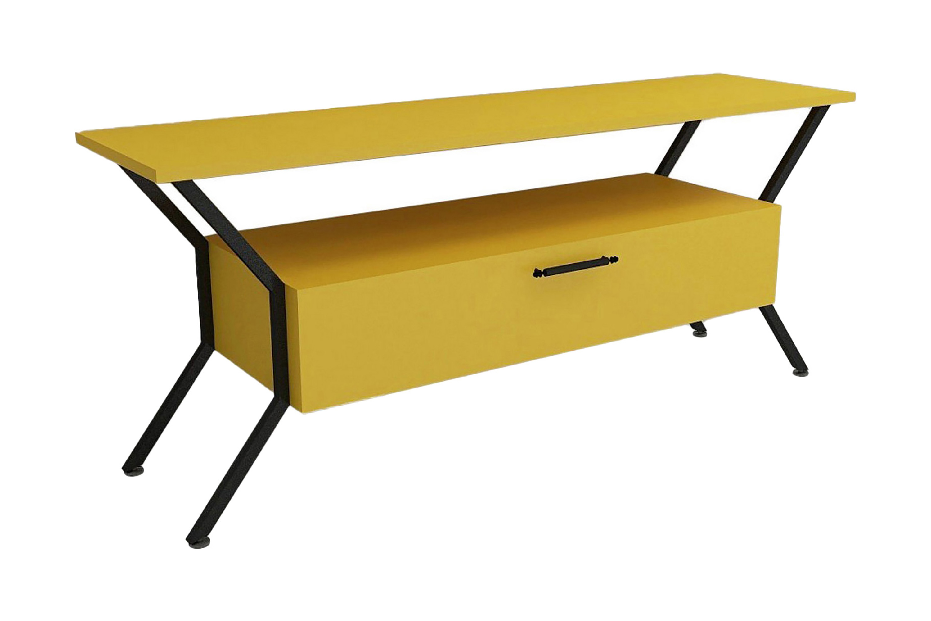 tv-bänk urgby 124x54 cm - gul
