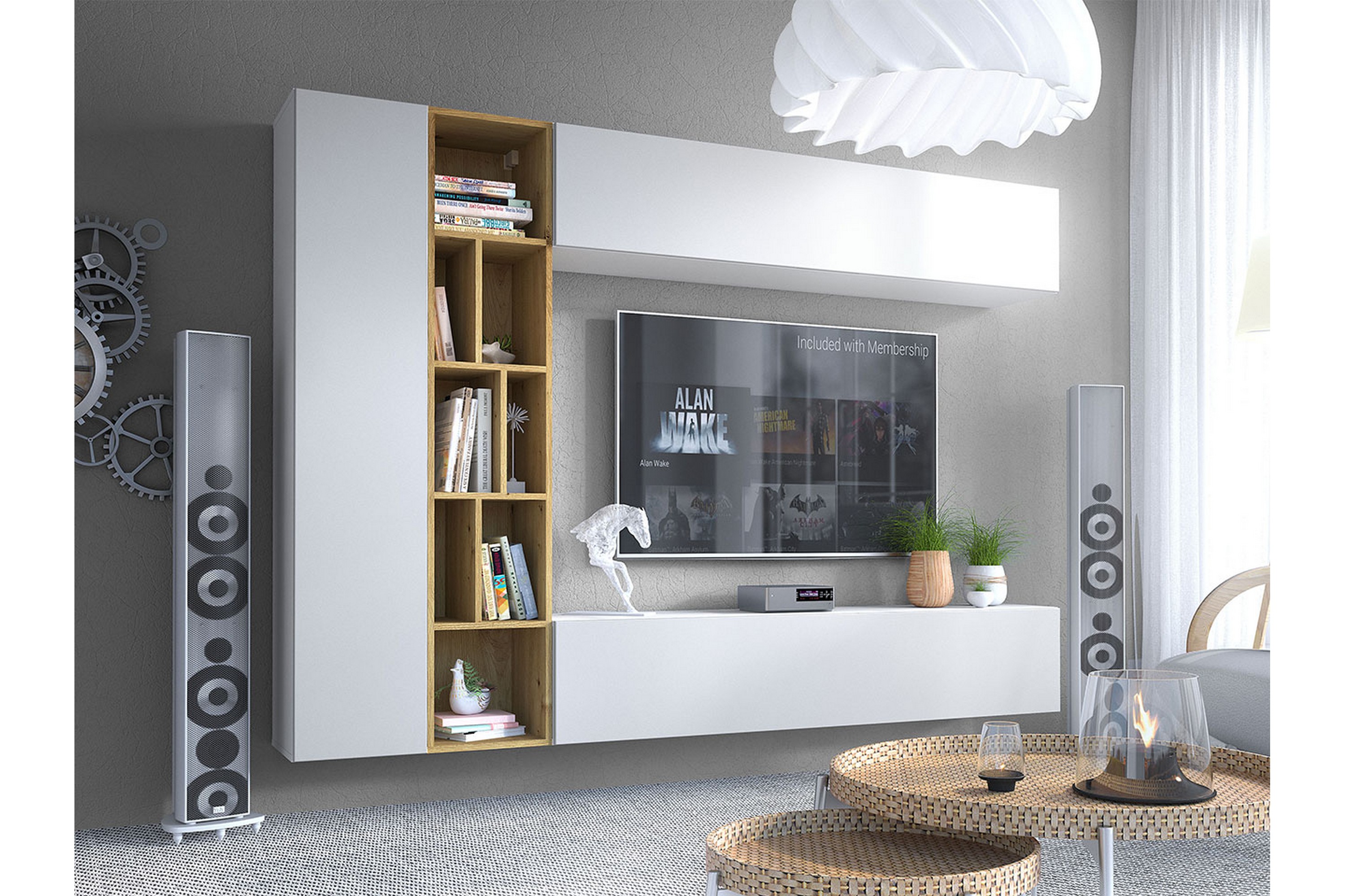 Tv-bänk VitEk