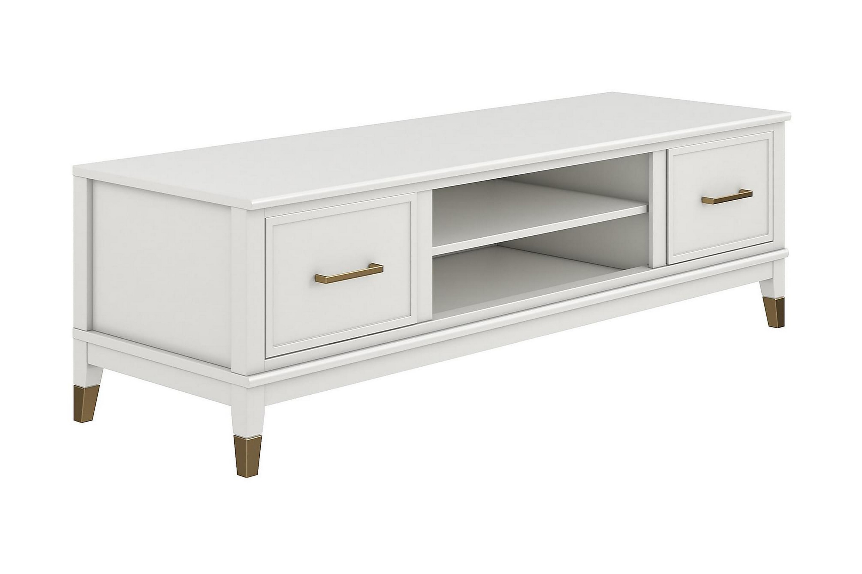 tv-bänk westerleigh 152x50 cm vit - cosmoliving