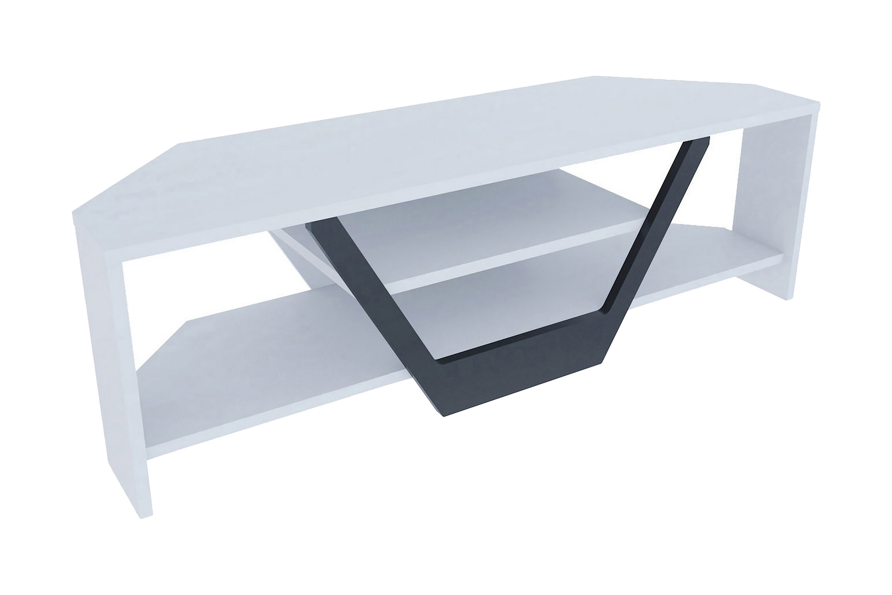 tv-bänk zakkum 120x36,8 cm - vit