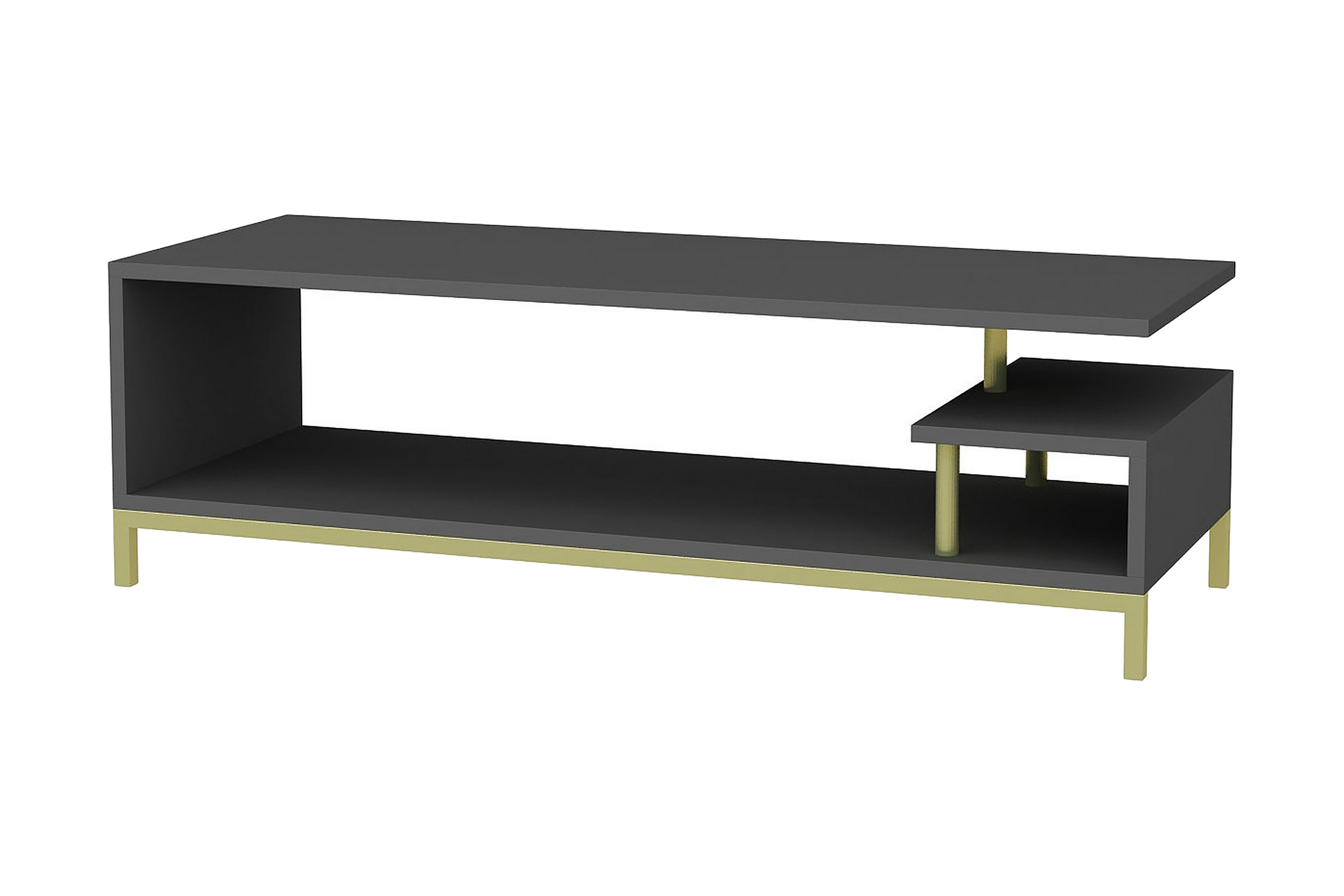 tv-bänk zakkum 120x37,6 cm - guld