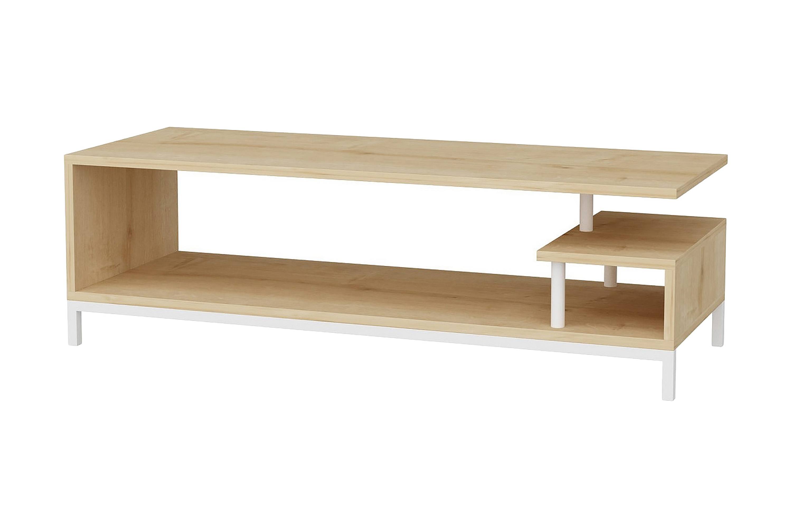 tv-bänk zakkum 120x37,6 cm - vit